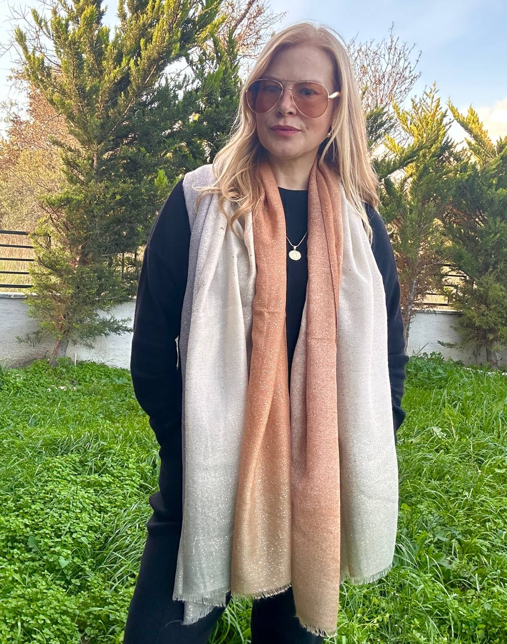 Renkli Desenli Lüks Pamuklu Kumaş Şal 180 cm. x 85 cm.