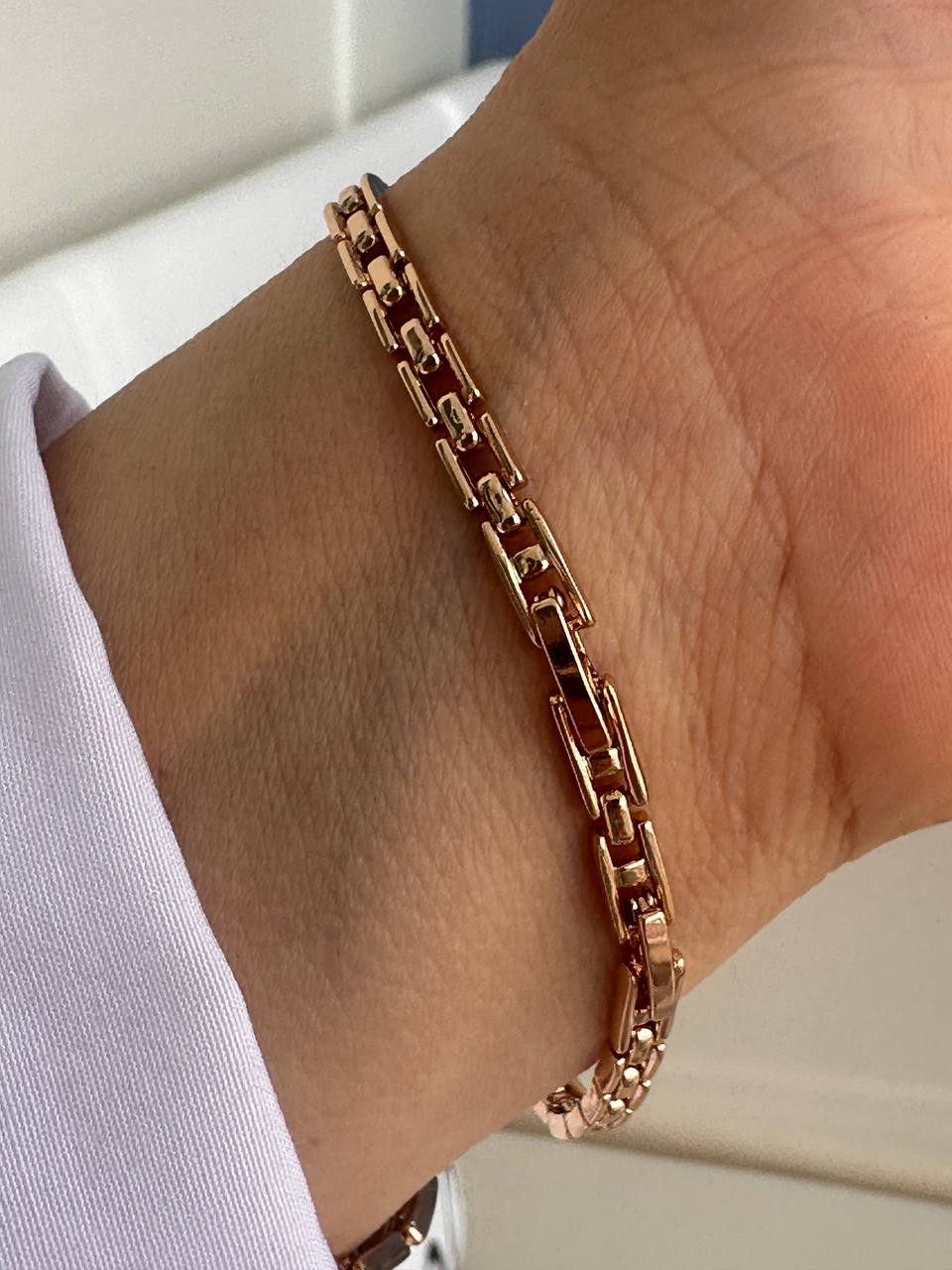 Vip Çelik Gold Renk Zirkon Renkli Taşlı Premium Seri Bileklik Uzunluk 16 cm. Ek Klipsle 18,5 cm.