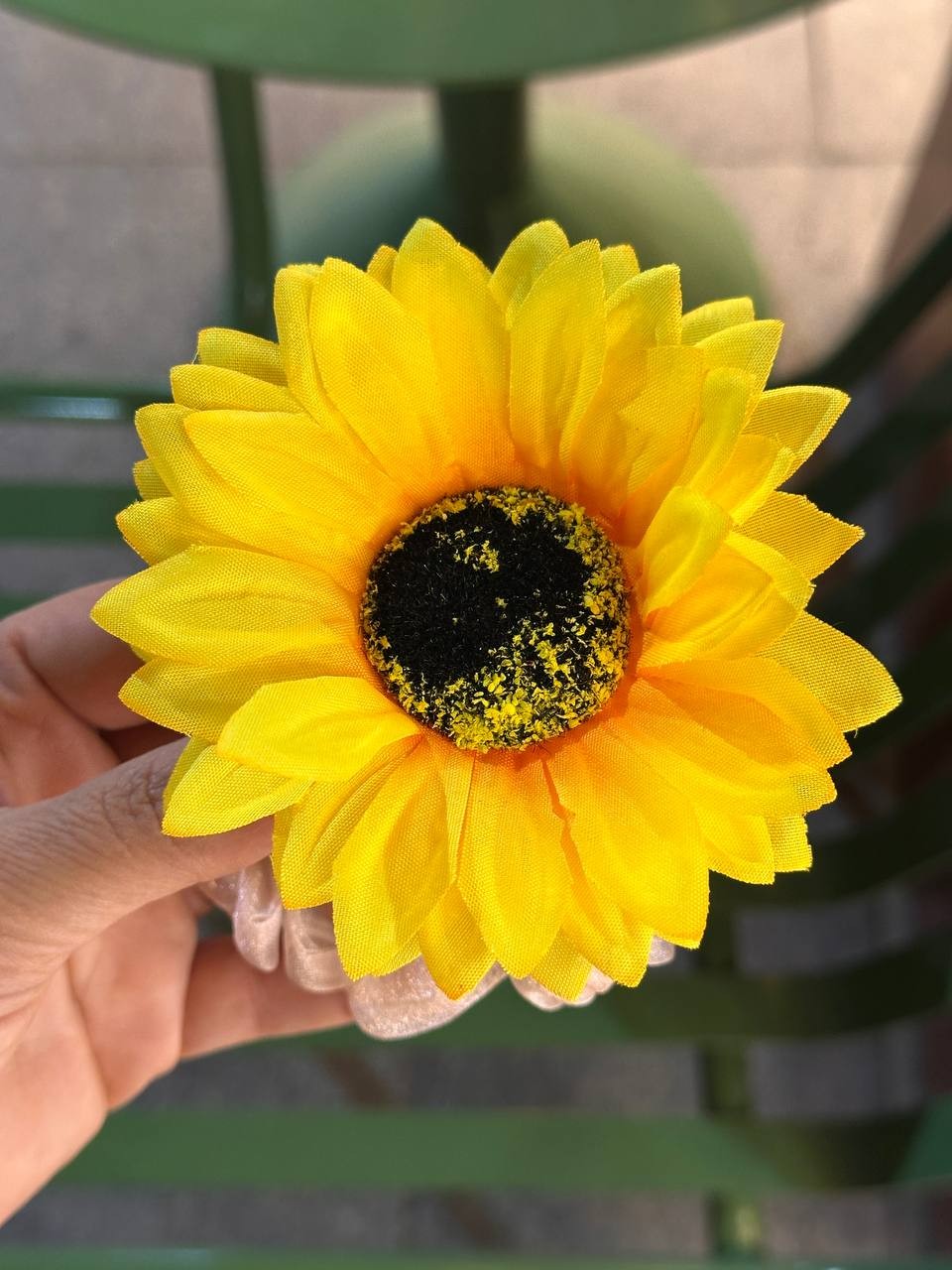Ayçiçeği Figürlü Lastik Toka Genişlik 10 cm.
