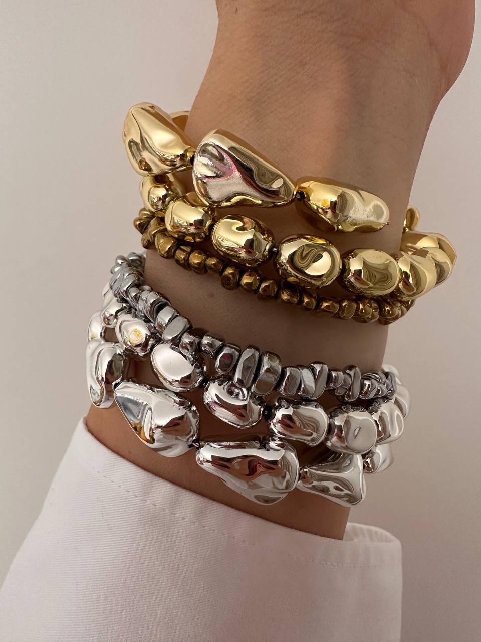 Gümüş Renk Rodyum Kaplama 3 Sıra Sarmal Spiral Bileklik