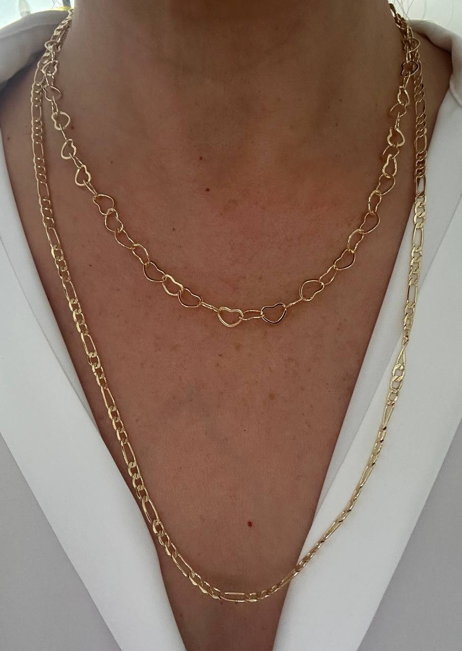 Vip Çelik Gold Renk Lazer Kesim Kolye Uzunluk 60 cm. Kalınlık 4 mm.