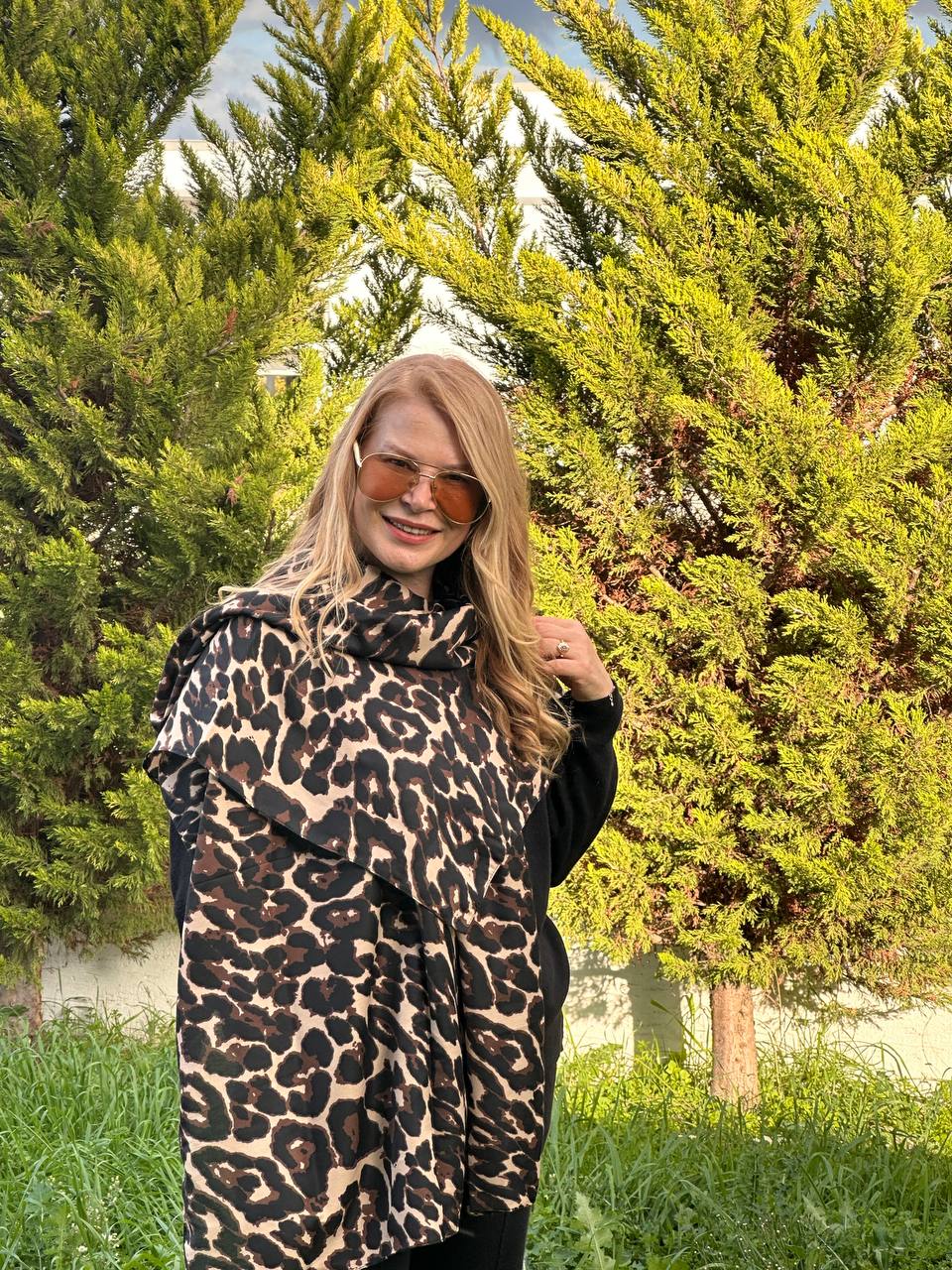 Renkli Desenli Lüks Pamuklu Kumaş Şal 180 cm. x 85 cm.