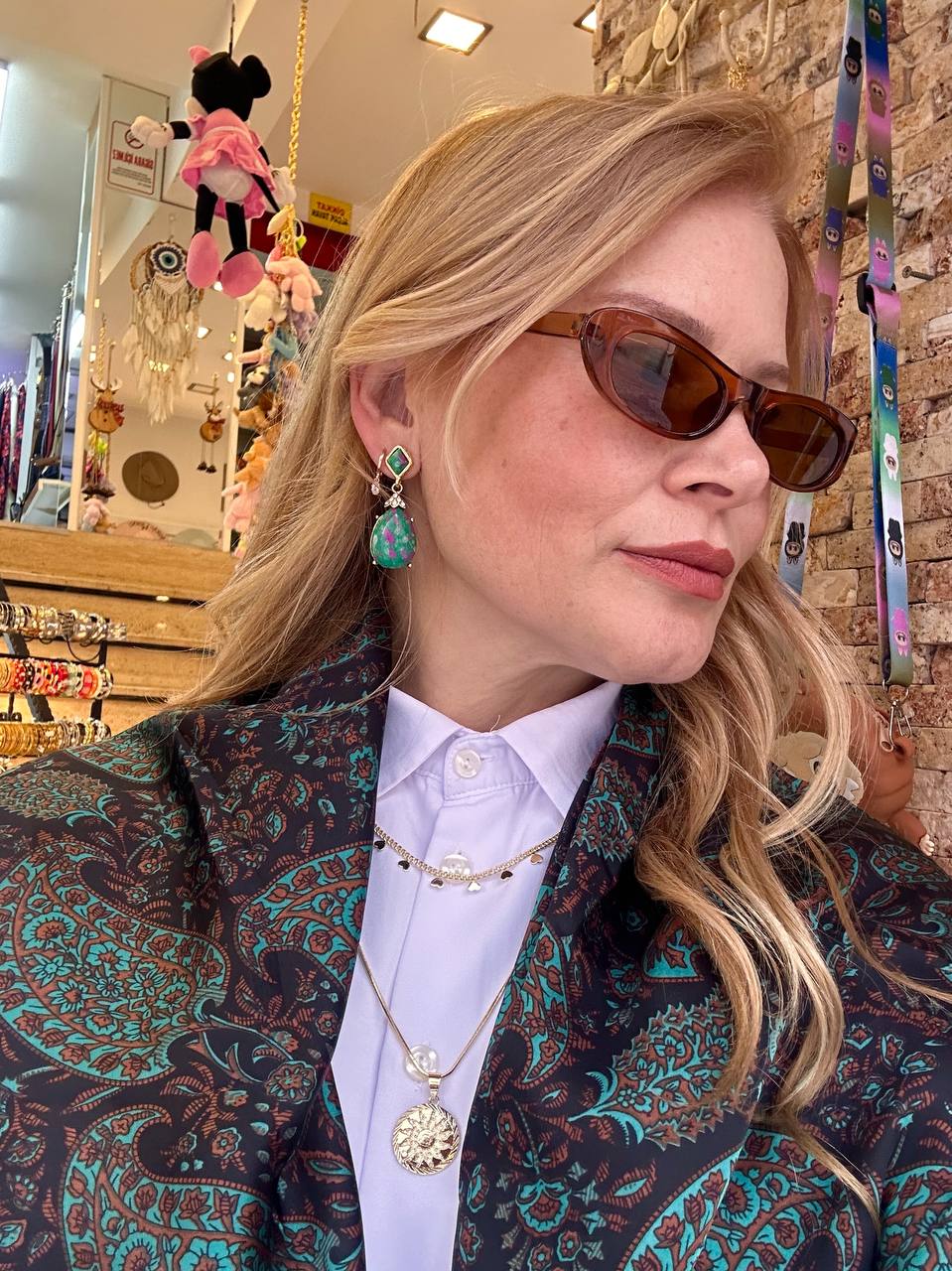 Renkli Desenli İpek Saten Kumaş Fular 90 cm. x 90 cm.