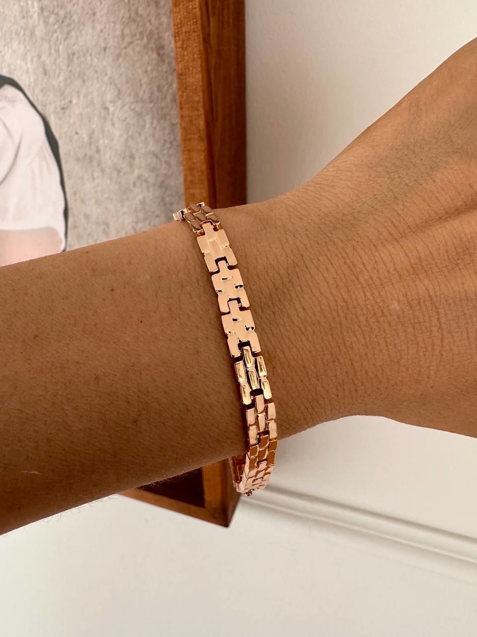 Vip Çelik Gold Renk Antialerjik Bileklik Uzunluk 18,5 cm.