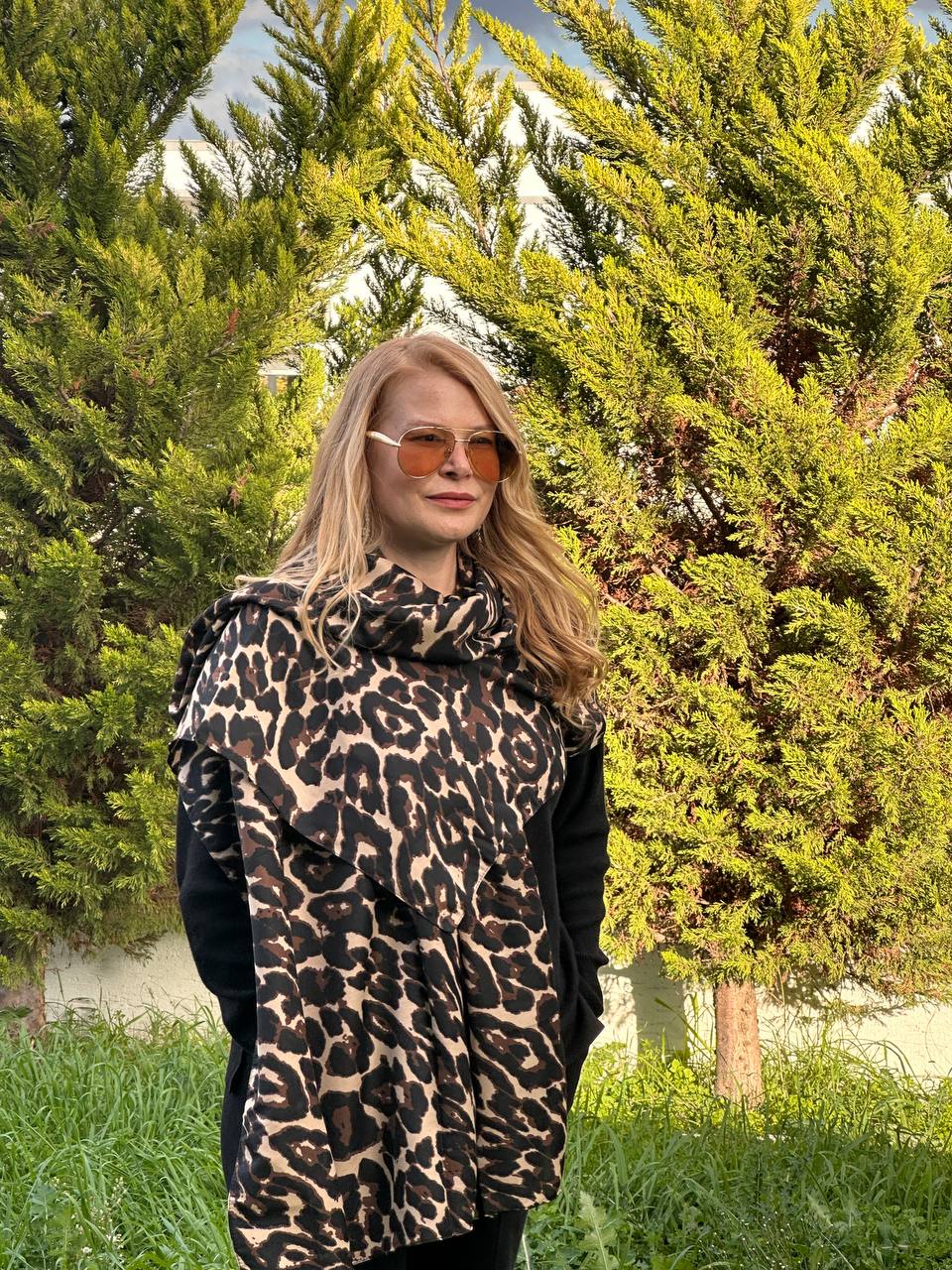 Renkli Desenli Lüks Pamuklu Kumaş Şal 180 cm. x 85 cm.