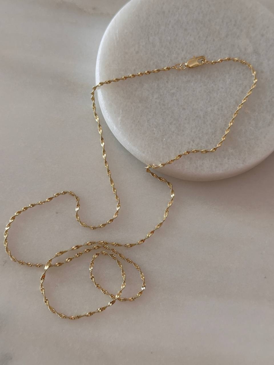 Vip Çelik Gold Renk Lazer Kesim Kolye Uzunluk 60 cm.