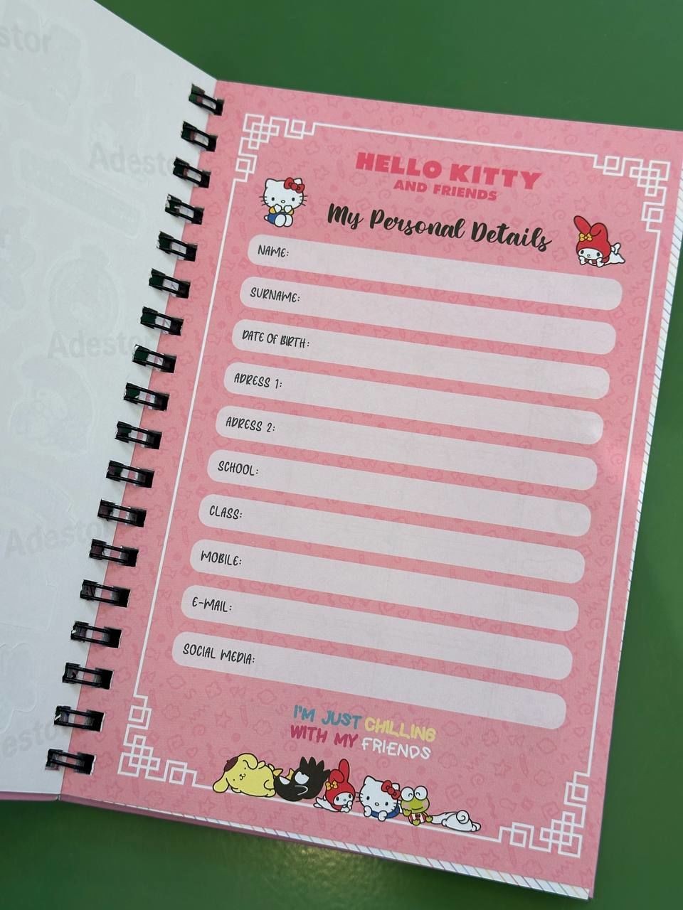 Hello Kitty Daily Planner Book 5 Sayfa Stickerli Günlük Planlayıcı Defter