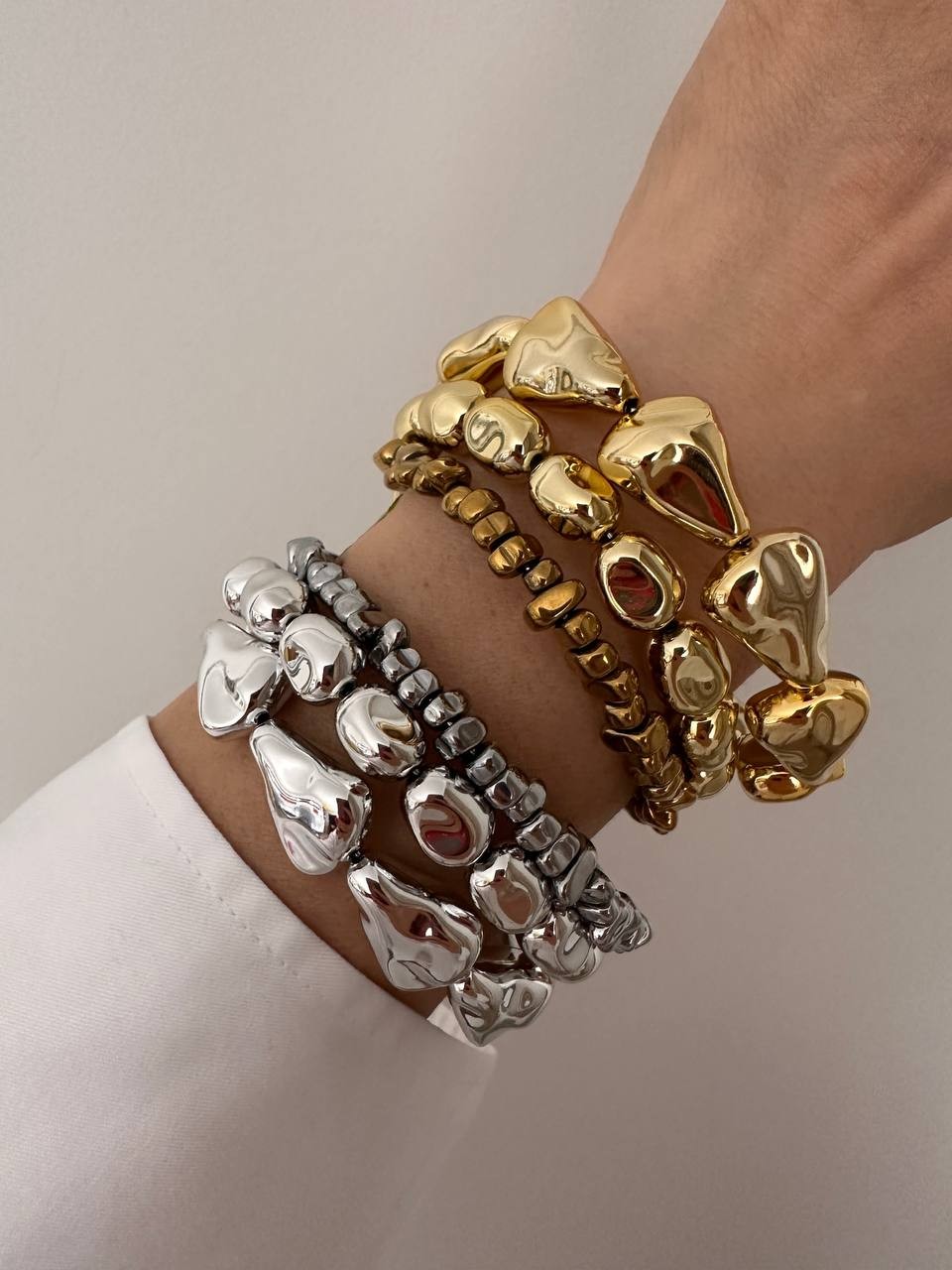 Gold Renk Rodyum Kaplama 3 Sıra Sarmal Spiral Bileklik