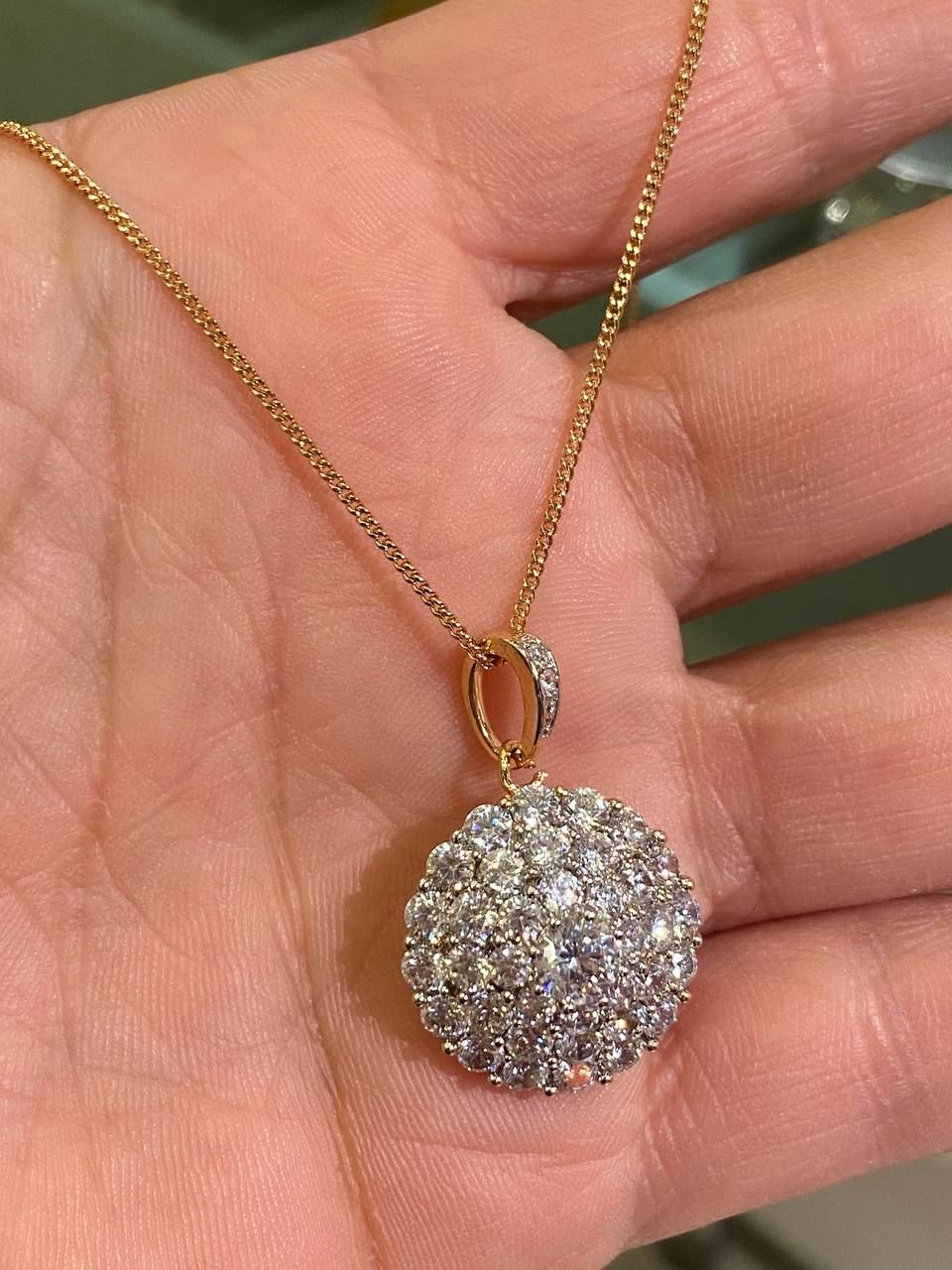 Vip Çelik Gold Renk Zirkon Taş Antialerjik Özel Seri Kolye Uzunluk 43 cm.