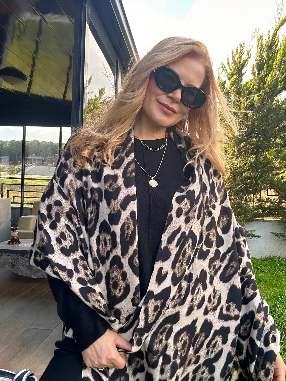 Renkli Desenli Lüks Pamuklu Kumaş Şal 180 cm. x 85 cm.