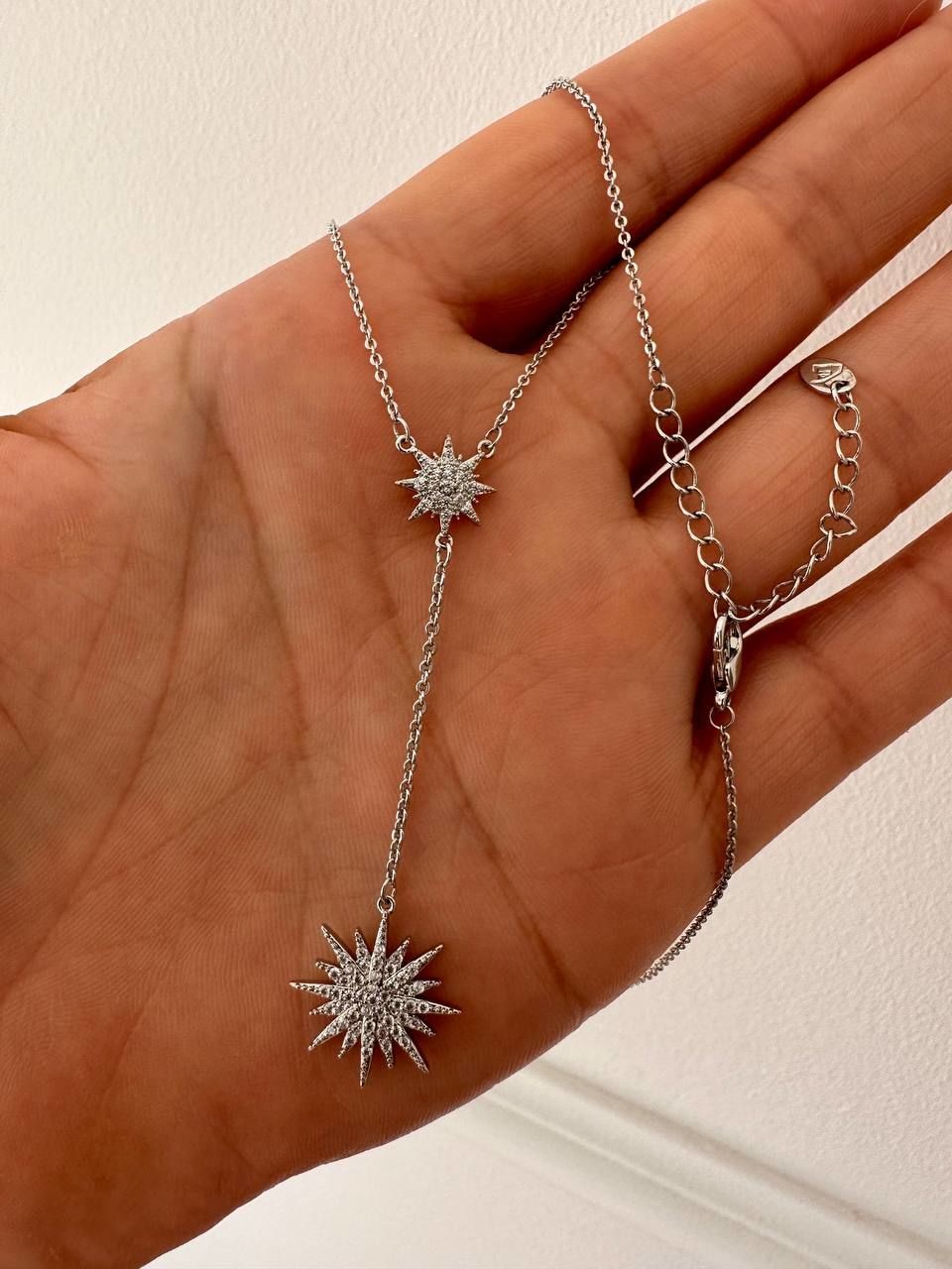 Vip Çelik Platin Renk Zirkon Taş Antialerjik Kolye Uzunluk 47 cm.