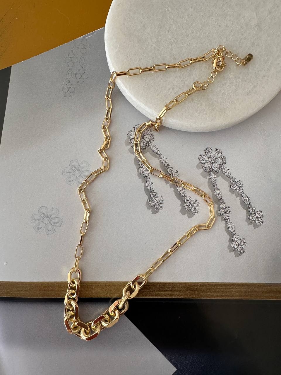 Vip Çelik Gold Renk Antialerjik Zincir Kolye Uzunluk 45 cm. 50 cm.