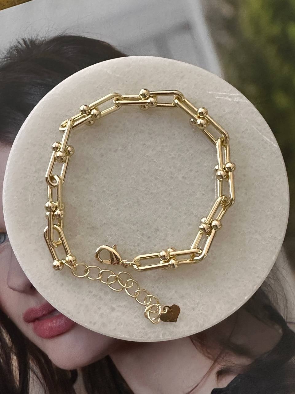 Vip Çelik Gold Renk Marka Model Bileklik Uzunluk 19 cm. 23 cm.