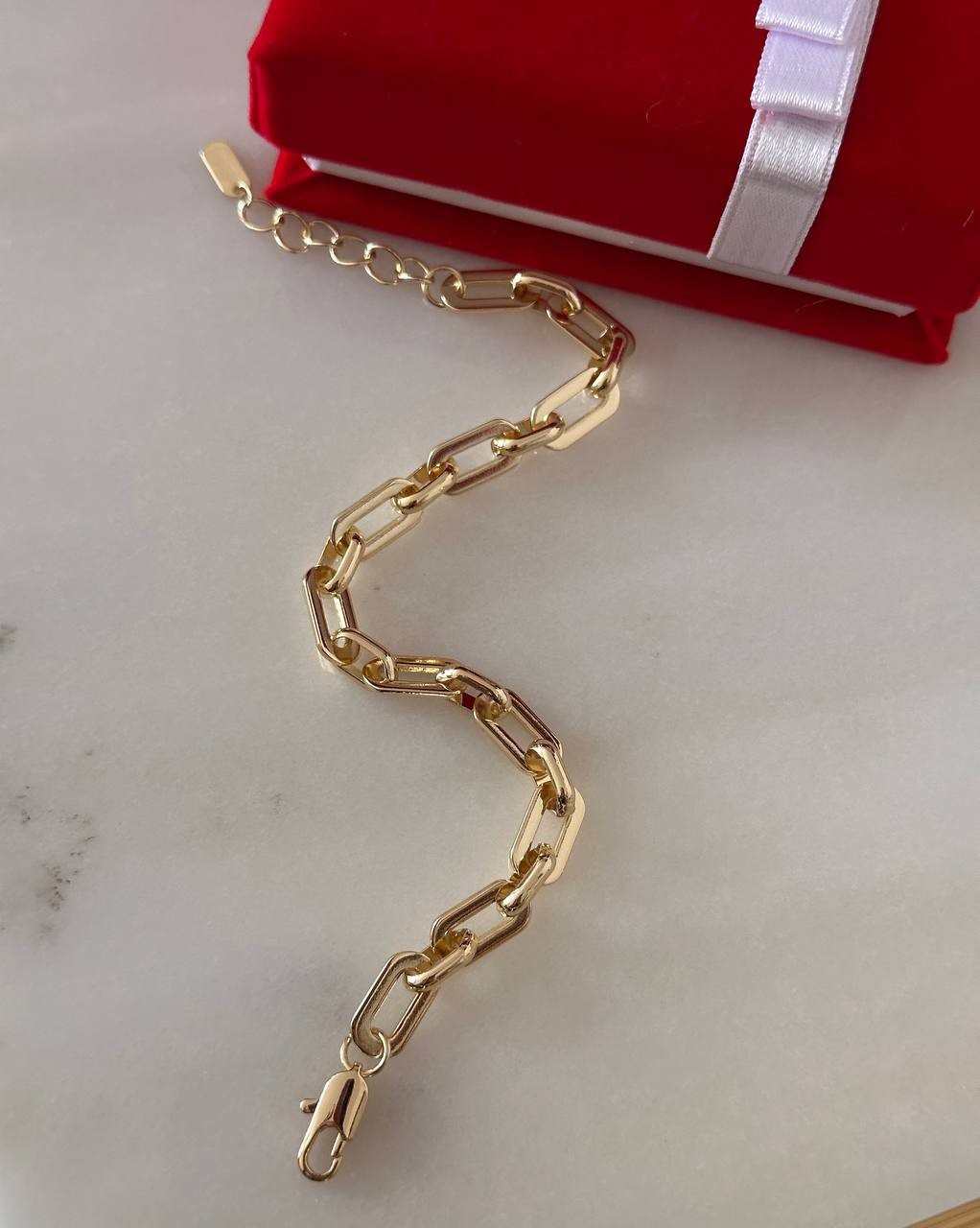 Vip Çelik Gold Renk Geçmeli Zincir Bileklik Uzunluk Min. 19 cm. Max. 22 cm.