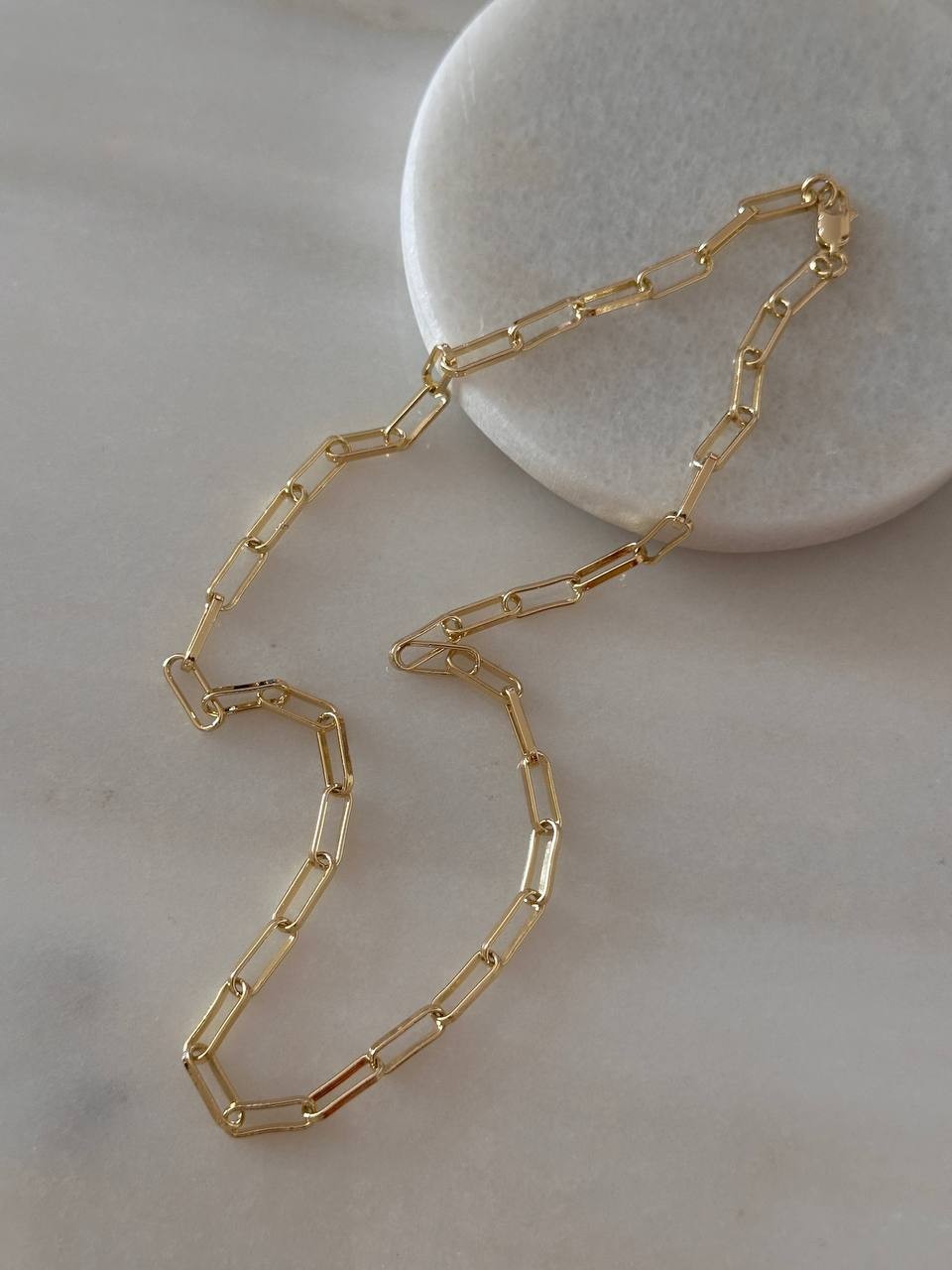 Vip Çelik Gold Renk İnce Ataç Kolye Uzunluk 45 cm. Kalınlık 4 mm.
