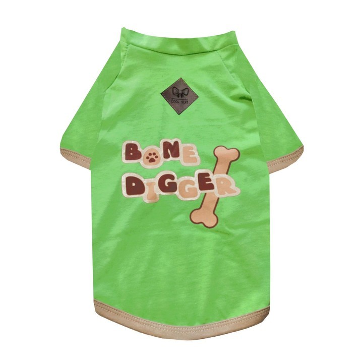 Bone Digger Küçük-Orta-Büyük Irk Yeşil Köpek T-shirt