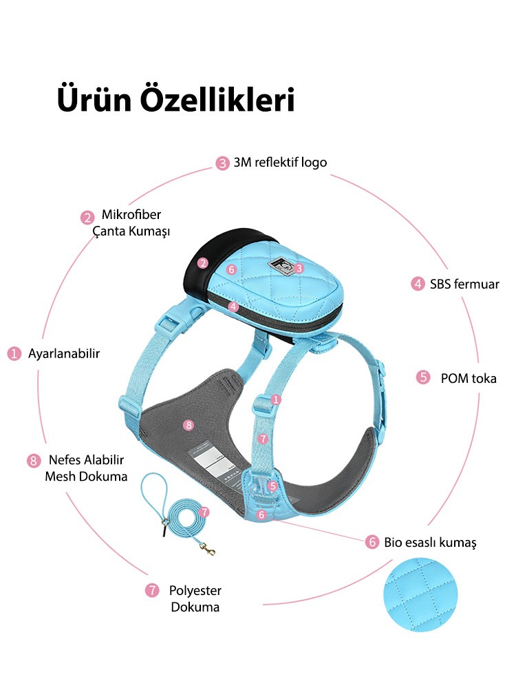 Bio-Based Kahverengi Göğüs Tasması Seti