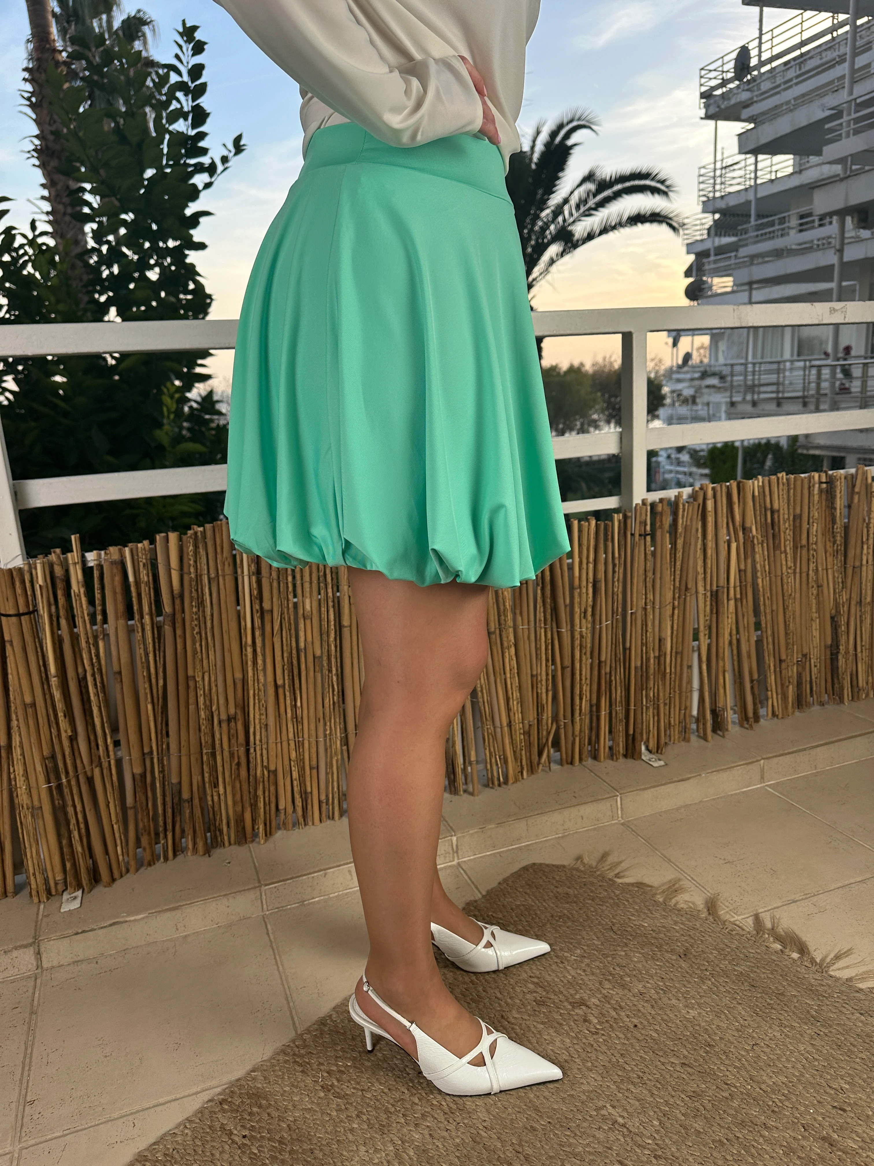 Mini balon etek Mint