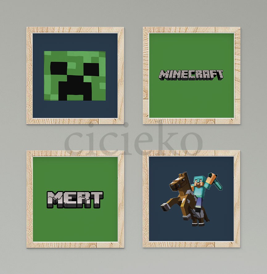 Minecraft Duvar Tablo