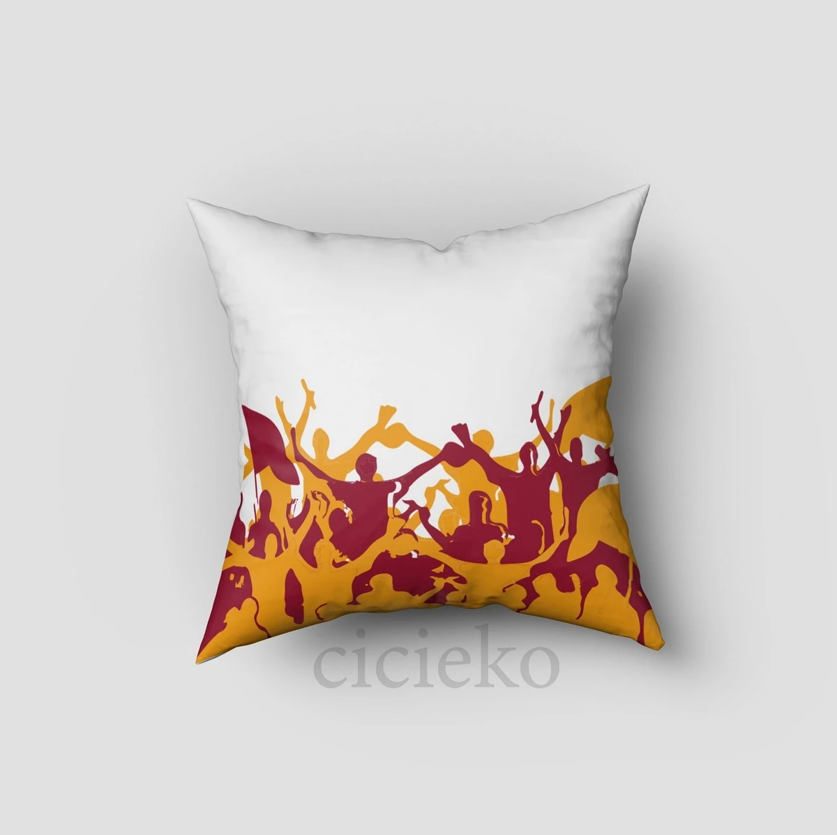 Sarı Kırmızı Taraftar Kırlent Kılıfı