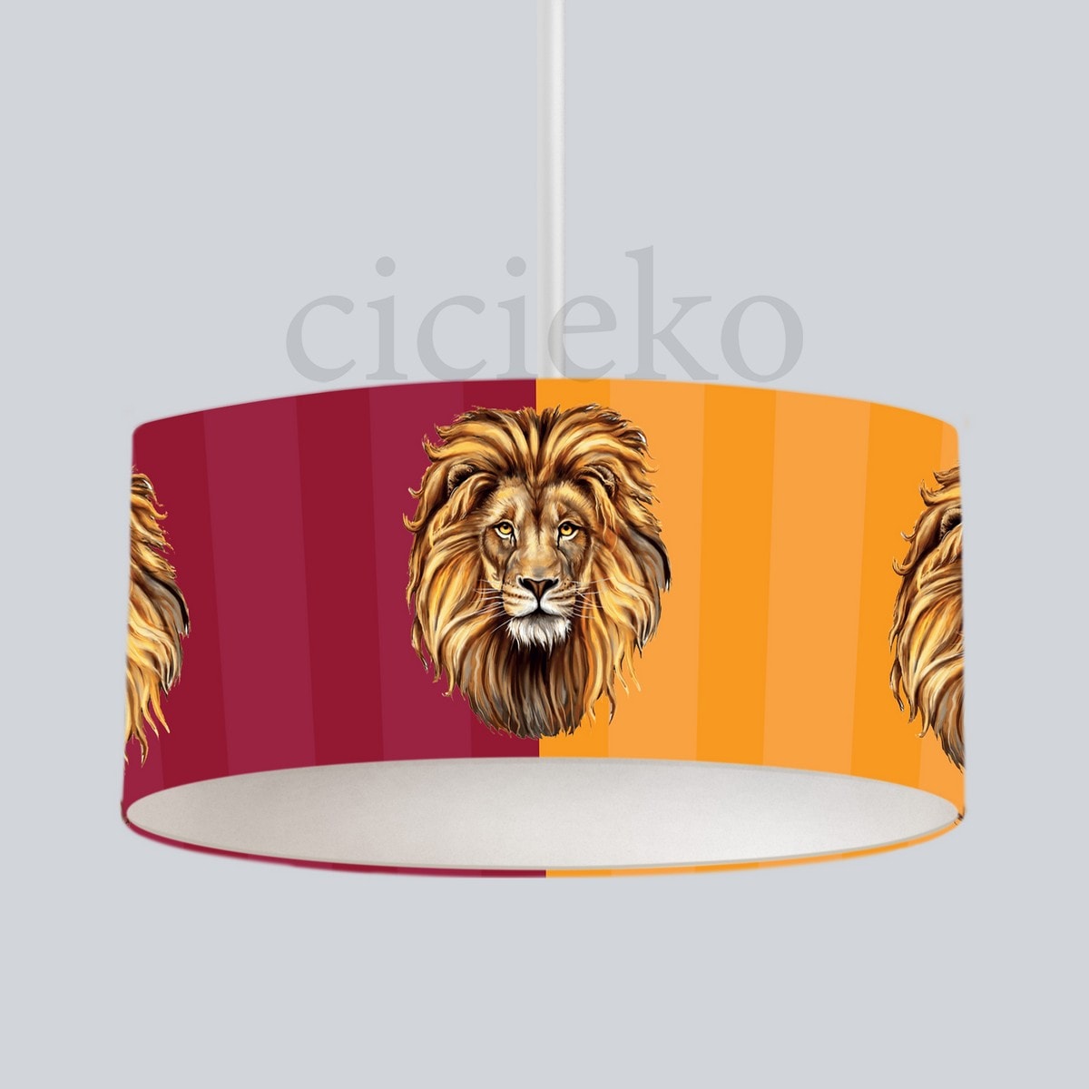 Sarı Kırmızı Aslan Çocuk Odası Avize