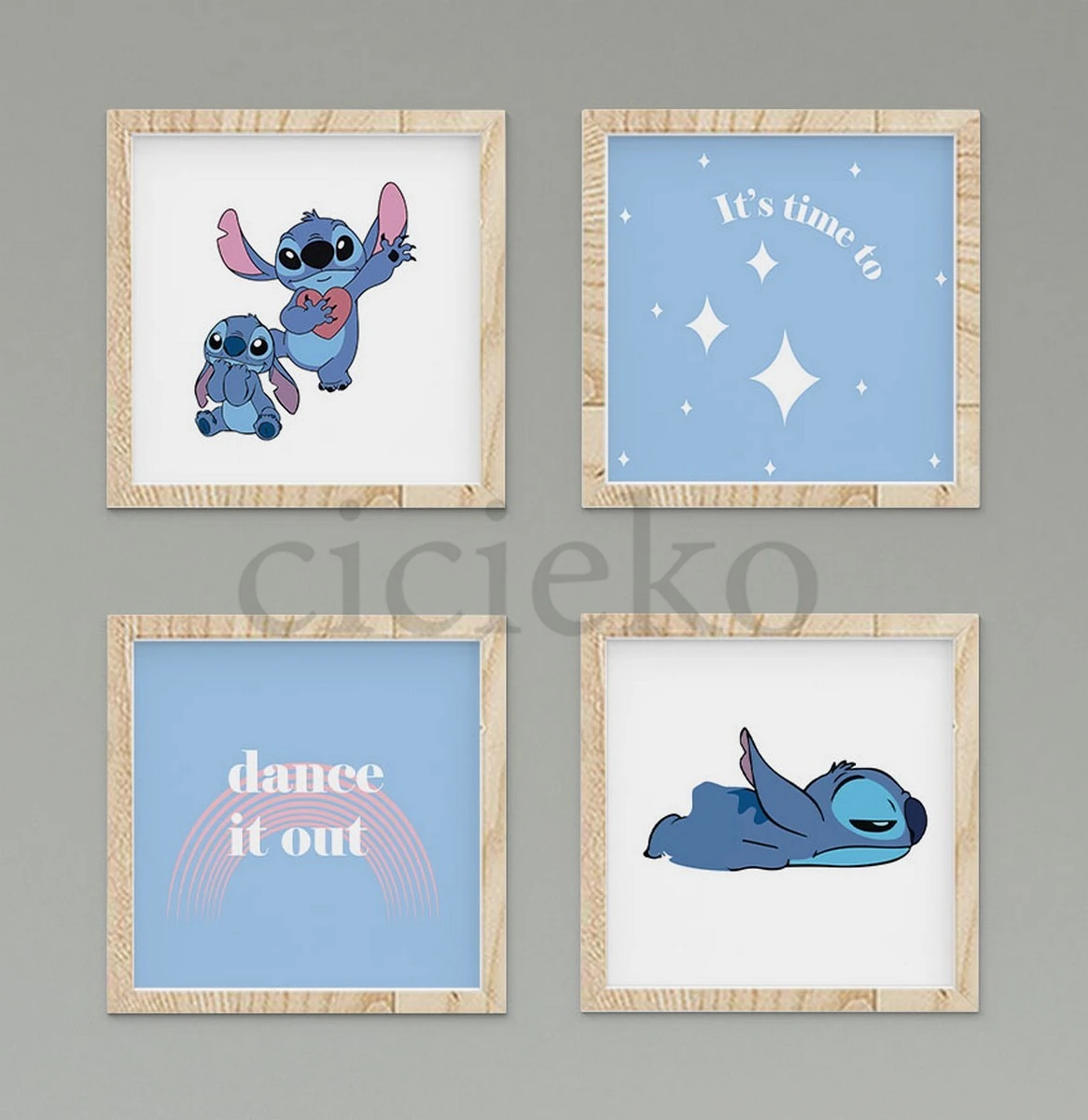 Mavi Stitch Duvar Tablo