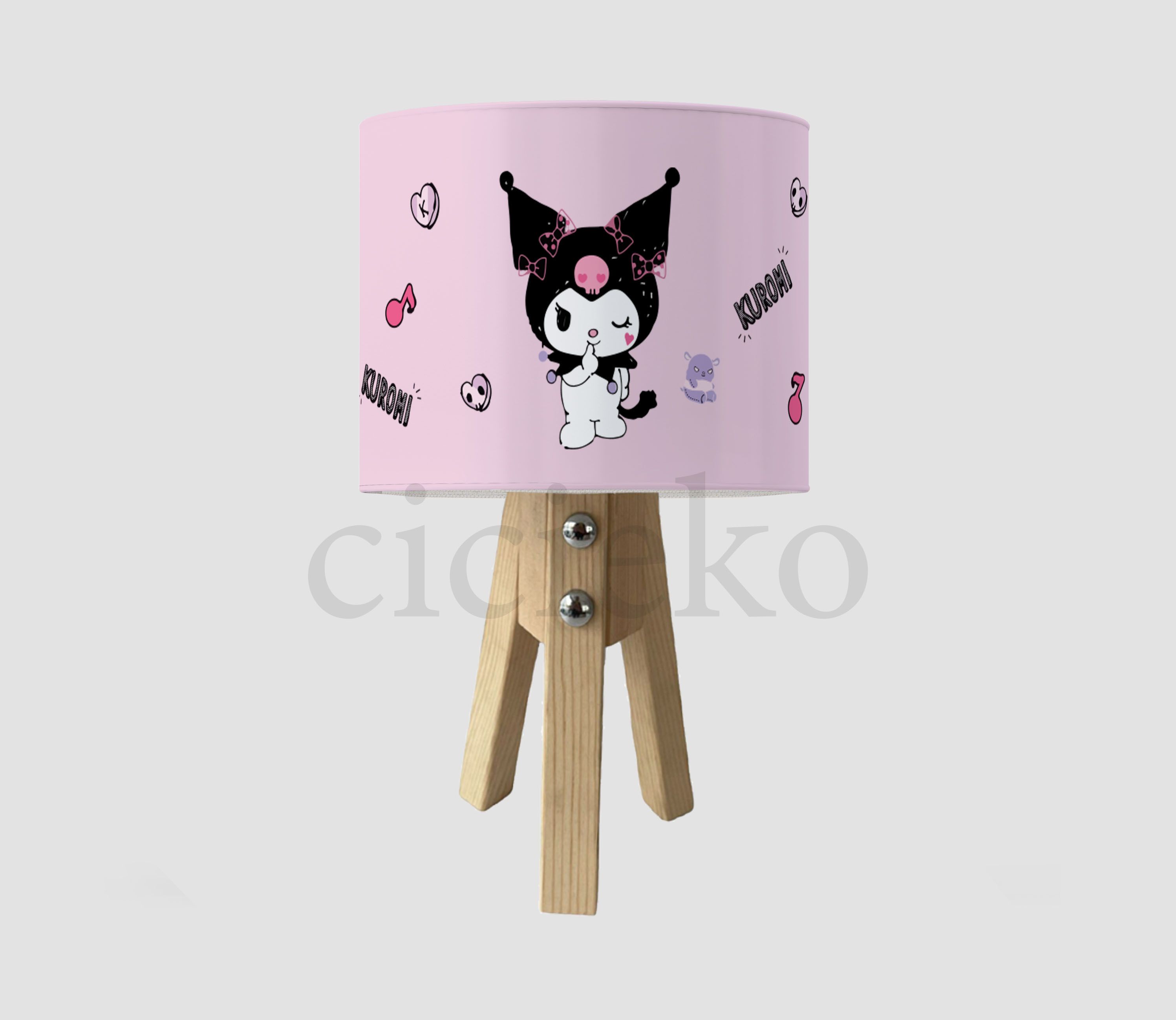 Pembe Kuromi Çocuk Odası Abajur