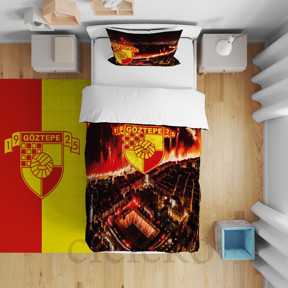 GöztepeSpor Çocuk Odası Yatak Örtüsü