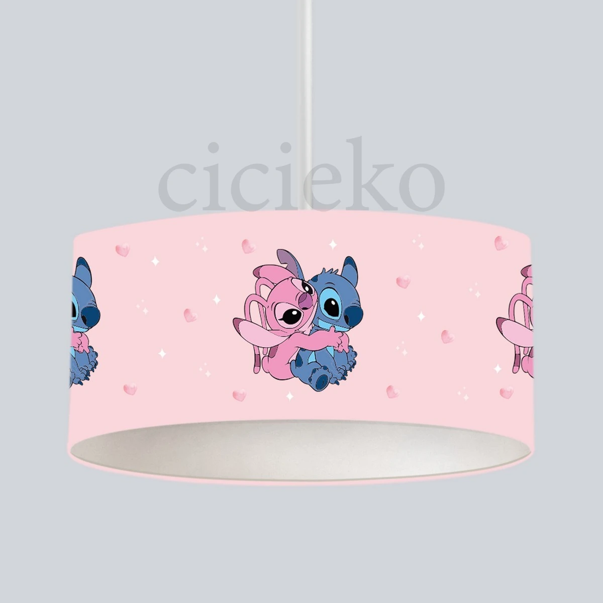 Pembe Stitch Çocuk Odası Avize