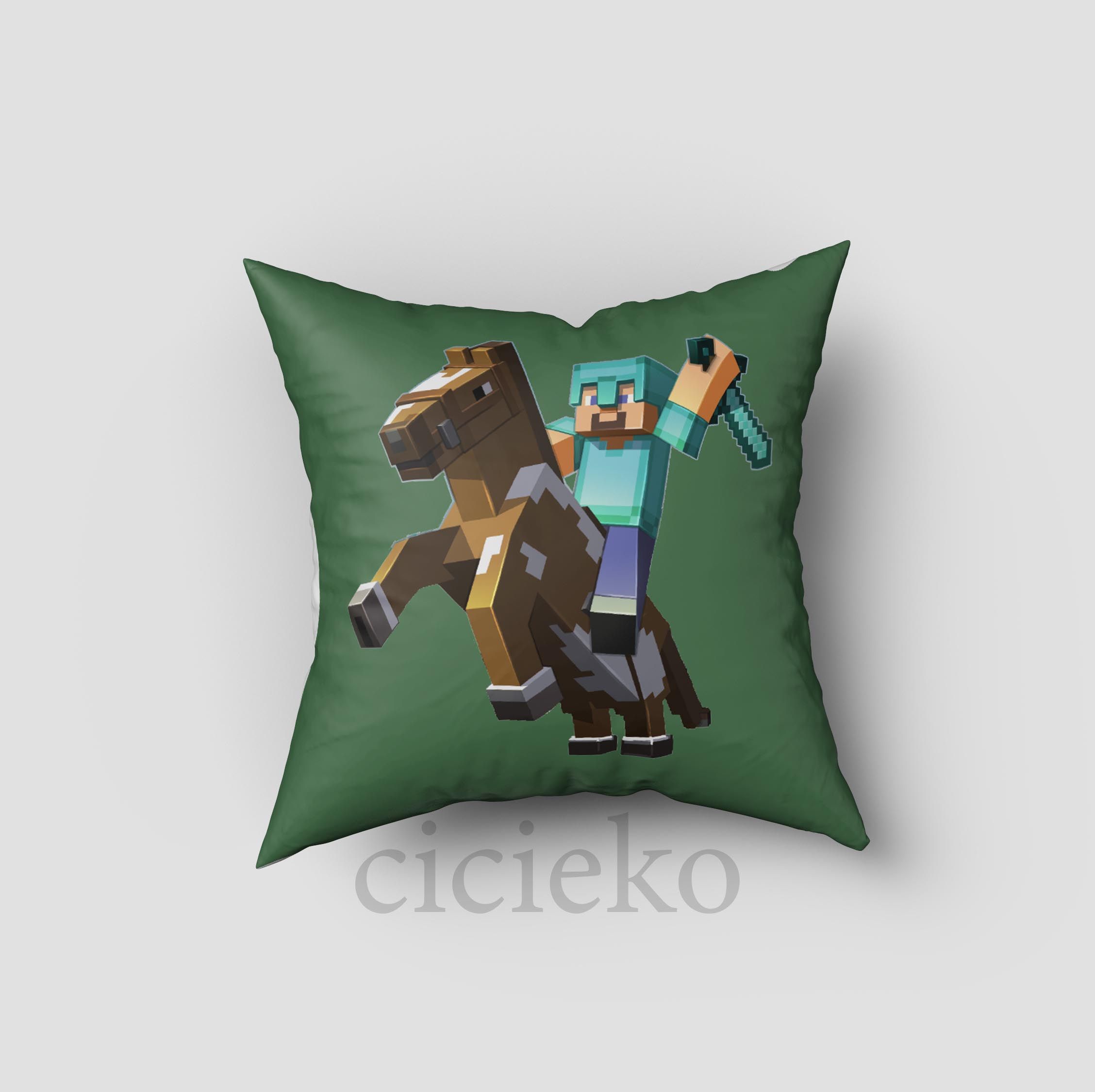 Minecraft 5'li Set Halı, Perde, Yatak Örtüsü, Avize, Kırlent Kılıfı