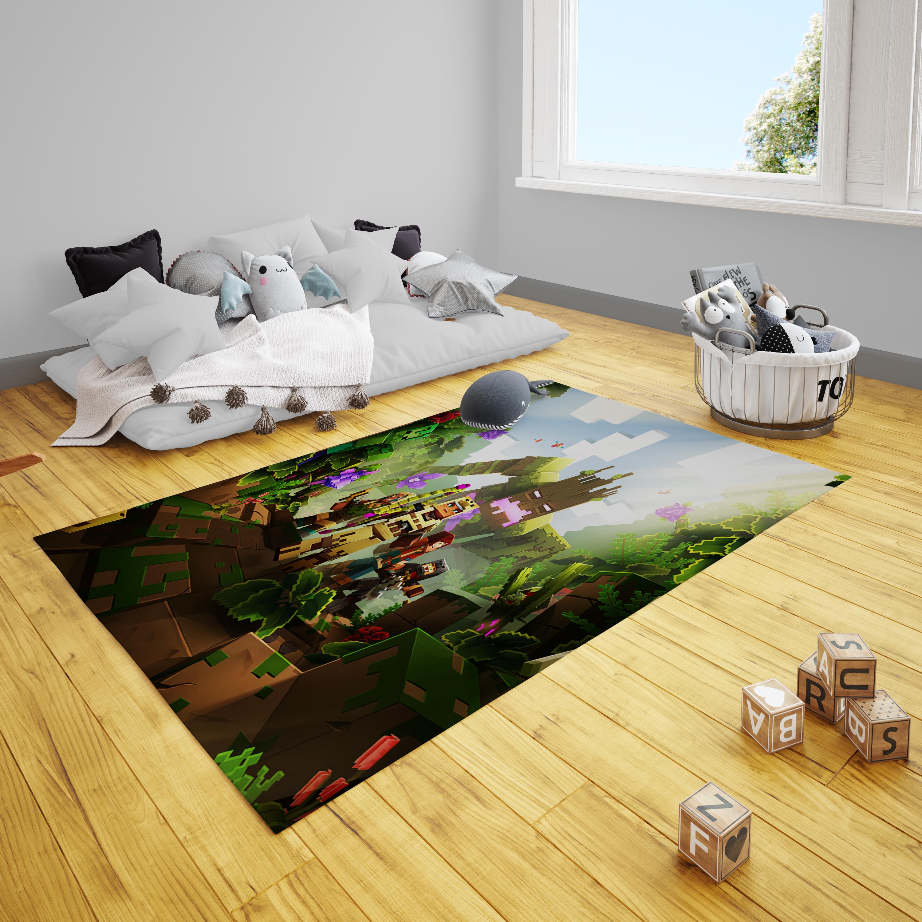 Minecraft Çocuk Odası Halısı