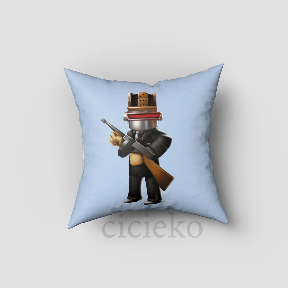 Roblox Karakterleri Şehir Temalı Kırlent Kılıfı