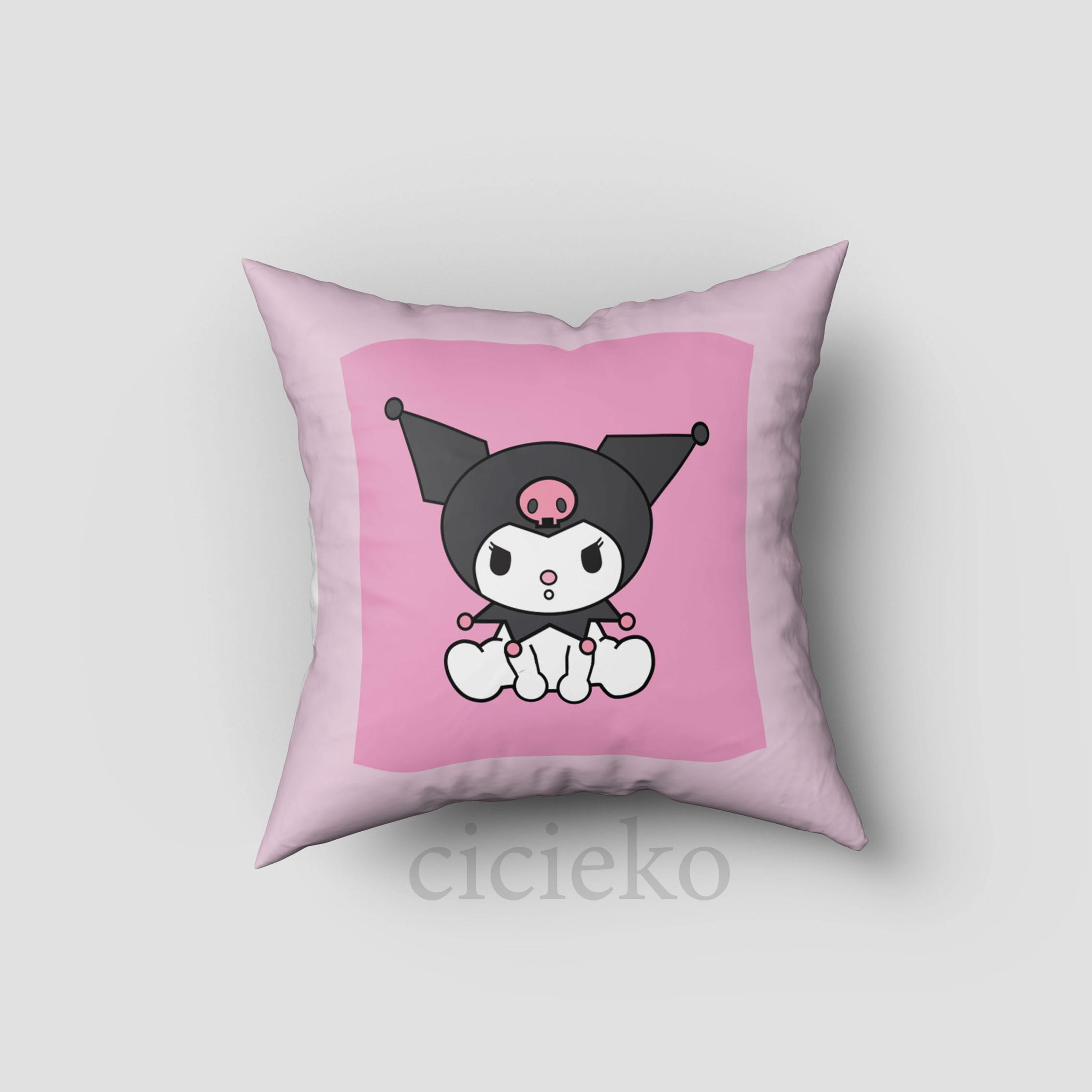 Pembe Kuromi Kırlent Kılıfı 