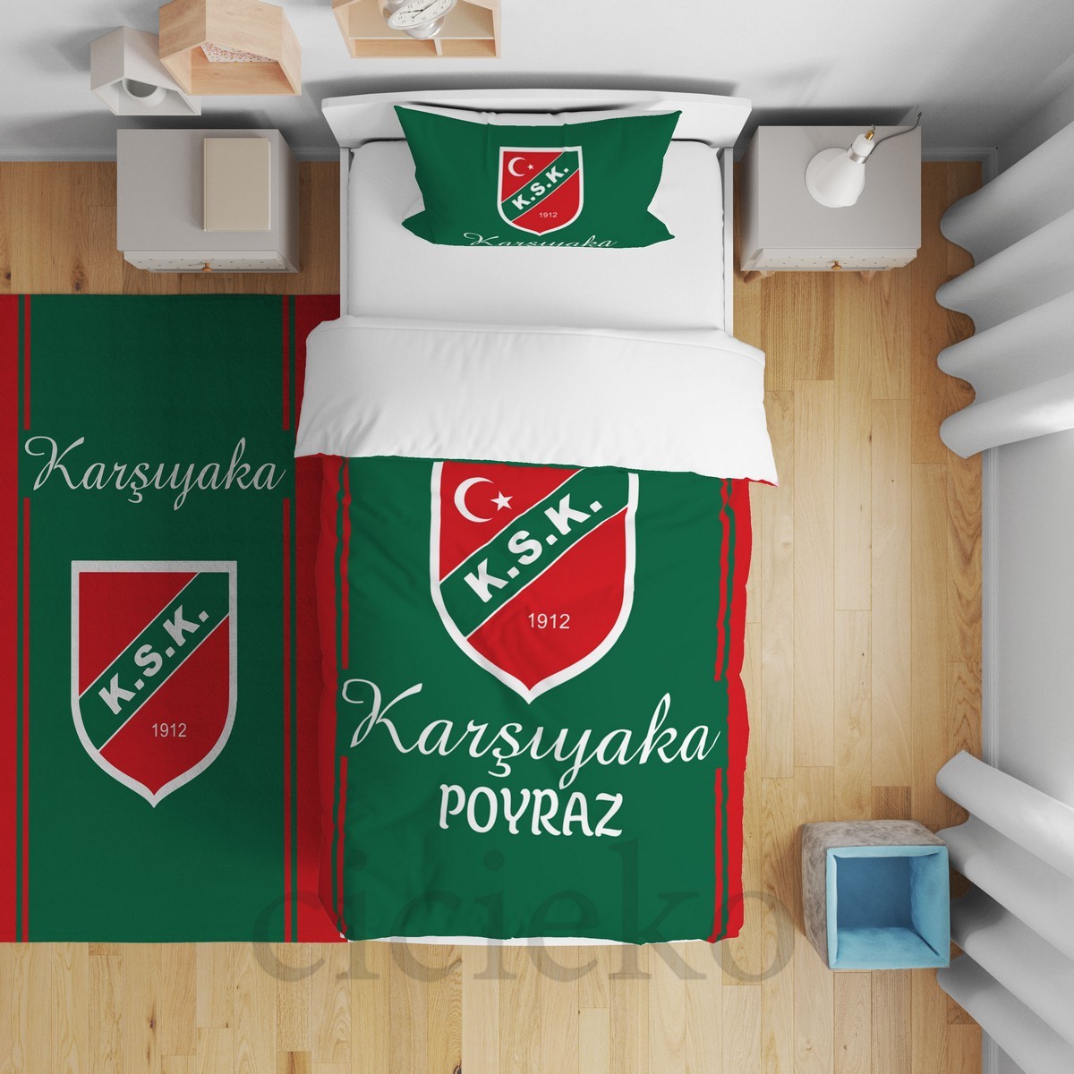 KarşıyakaSpor Çocuk Odası Yatak Örtüsü