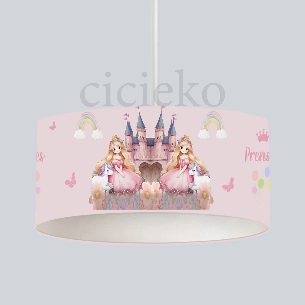 Prenses Şato 5'li Set Halı, Perde, Nevresim, Avize, Kırlent Kılıfı