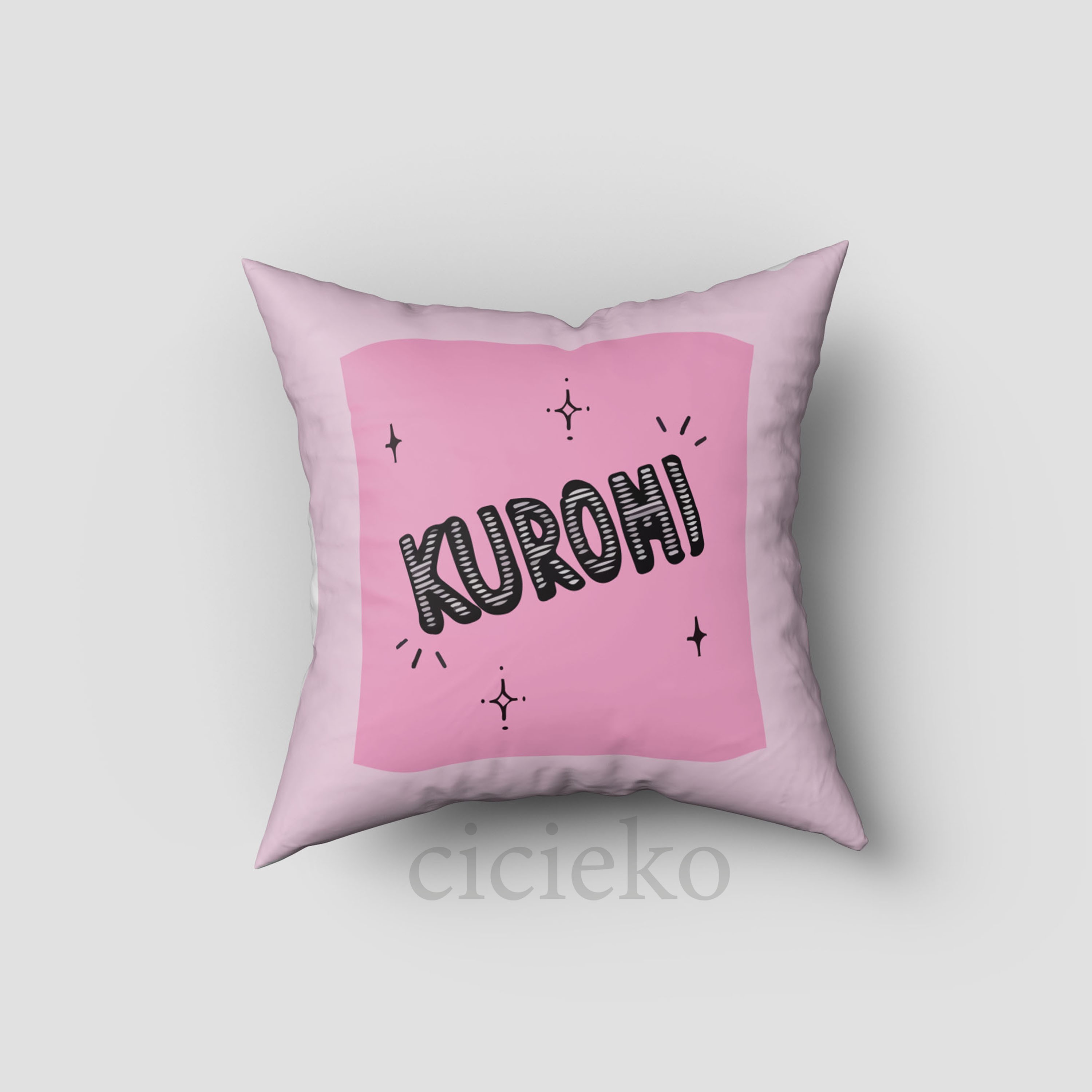 Pembe Kuromi Kırlent Kılıfı 