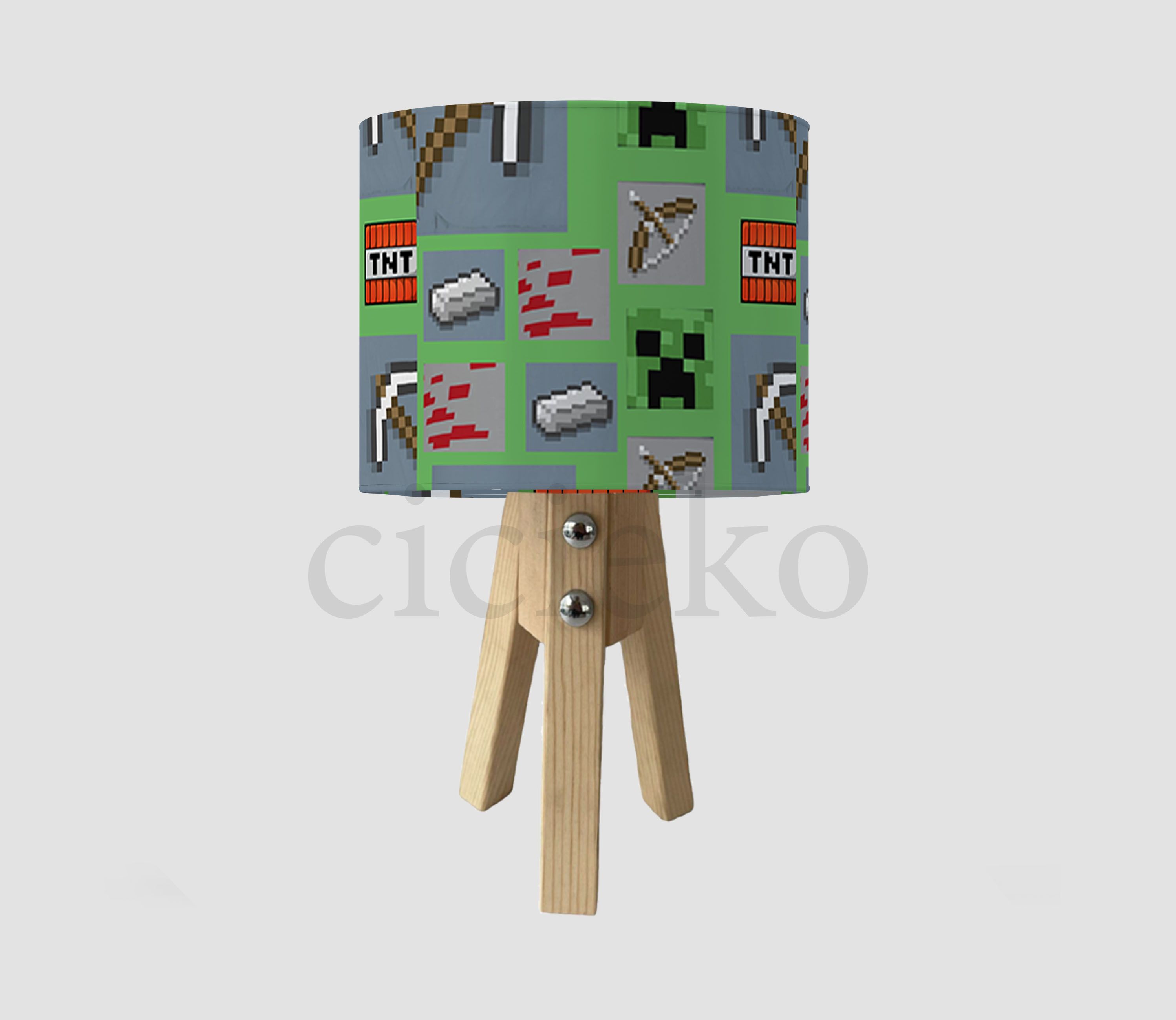 Minecraft Çocuk Odası Abajur