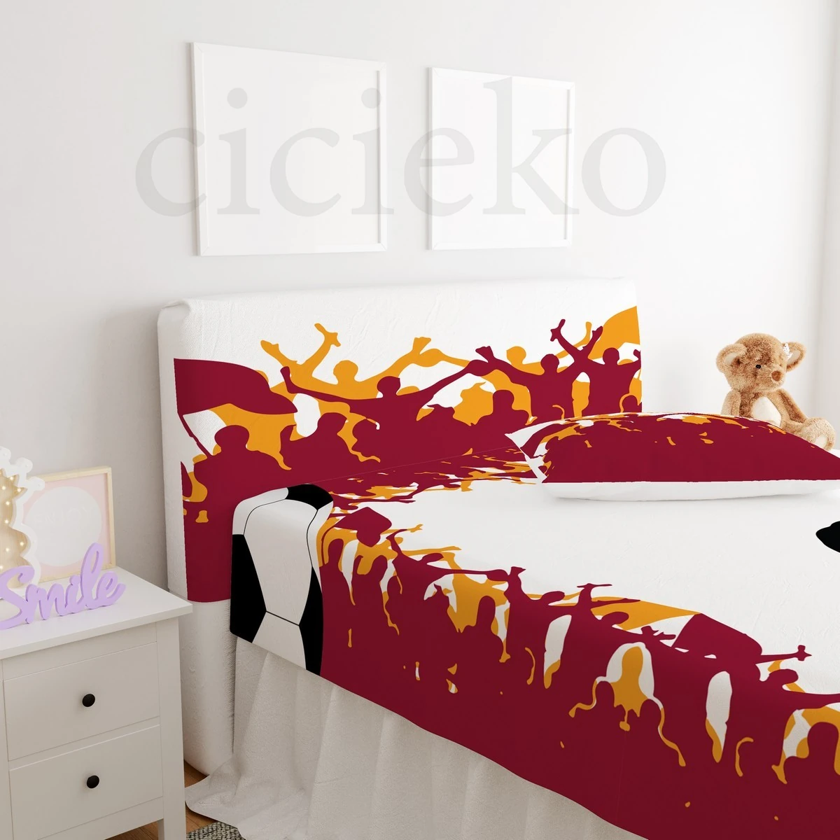 Sarı Kırmızı Taraftar Başlık Kılıfı