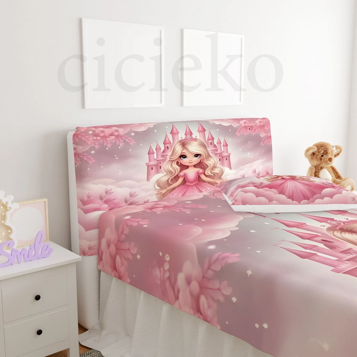 Koyu Pembe Prenses Şato Başlık Kılıfı