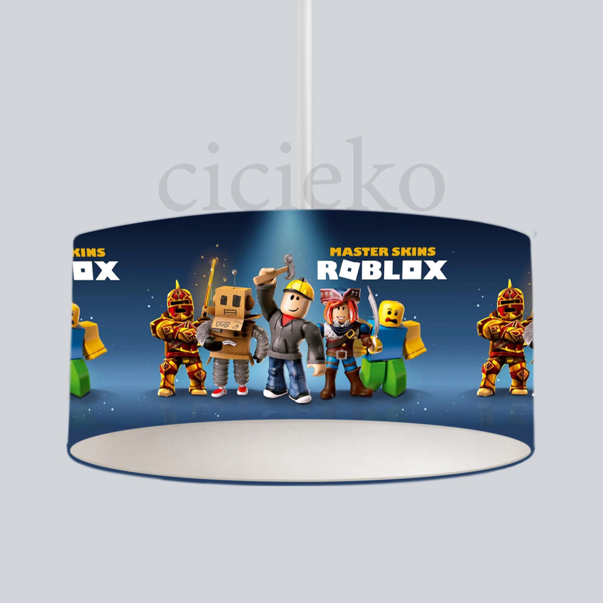 Roblox 5'li Set Halı, Perde, Yatak Örtüsü, Avize, Kırlent Kılıfı