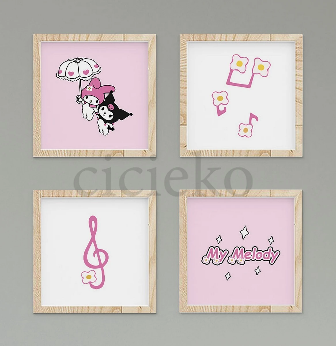 My Melody Kuromi Duvar Tablo