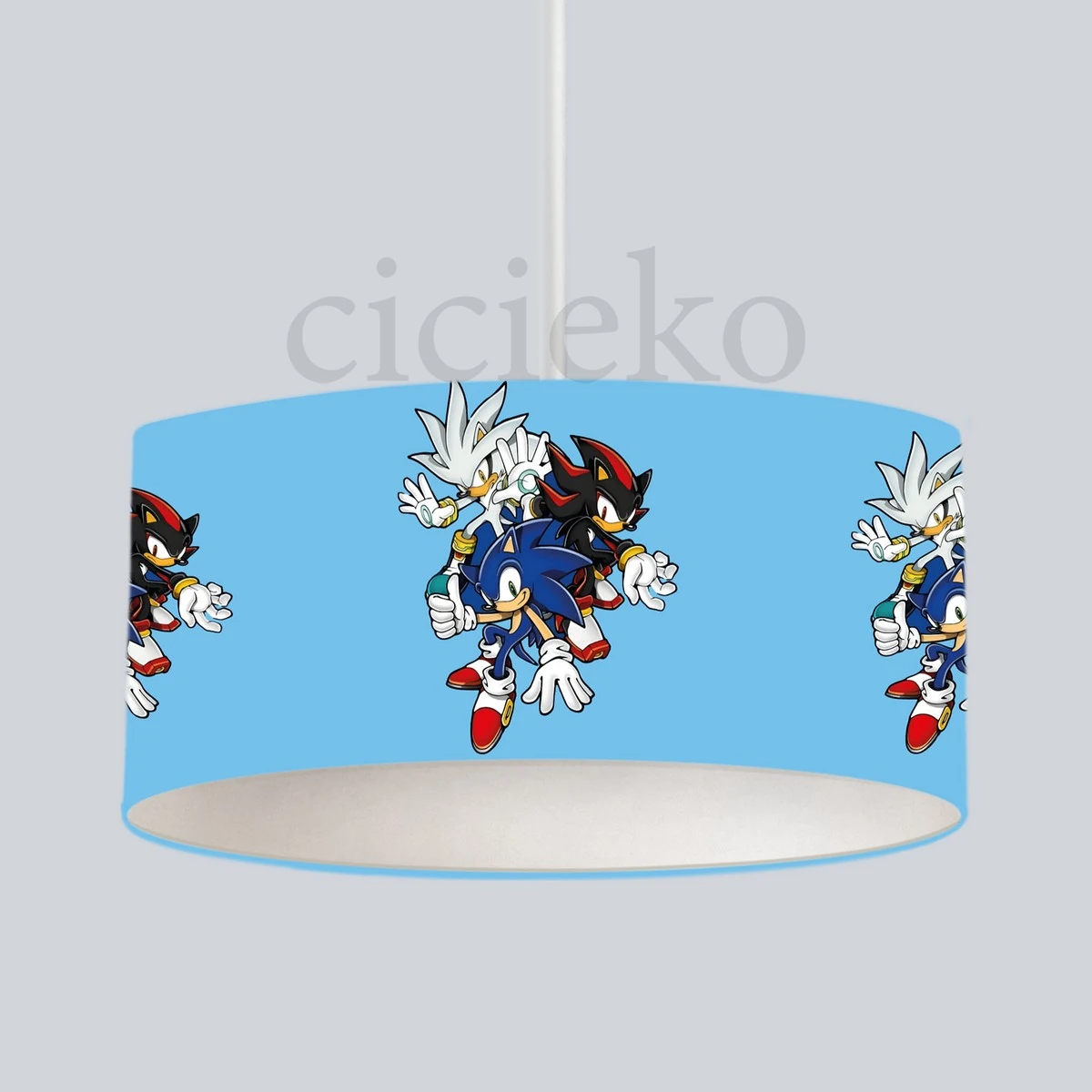 Mavi Zemin Sonic ve Arkadaşları Çocuk Odası Avize