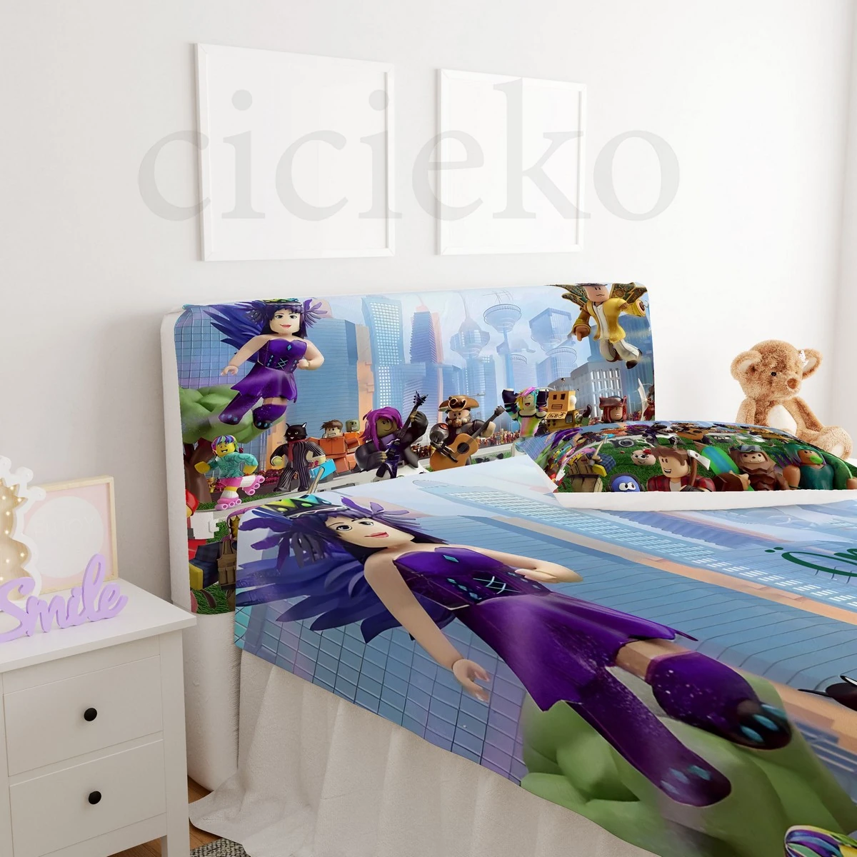 Roblox Karakterleri Şehir Temalı Başlık Kılıfı