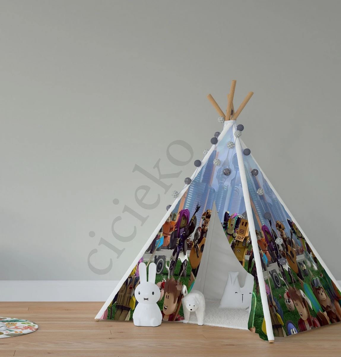 Roblox Karakterleri Şehir Temalı Oyun Çadırı