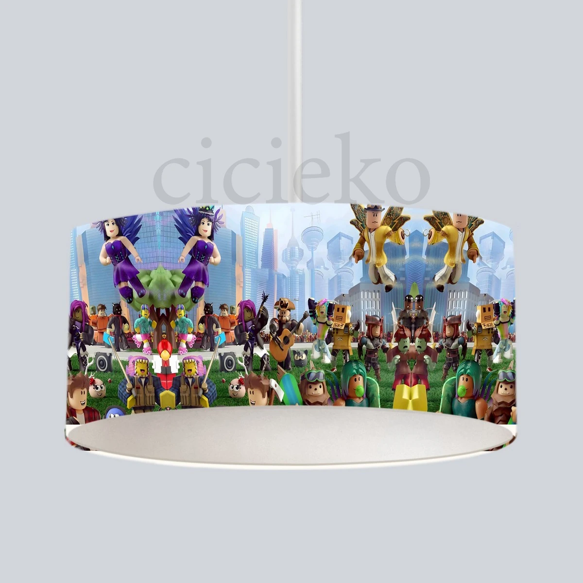 Roblox Karakterleri Şehir Temalı Çocuk Odası Avize