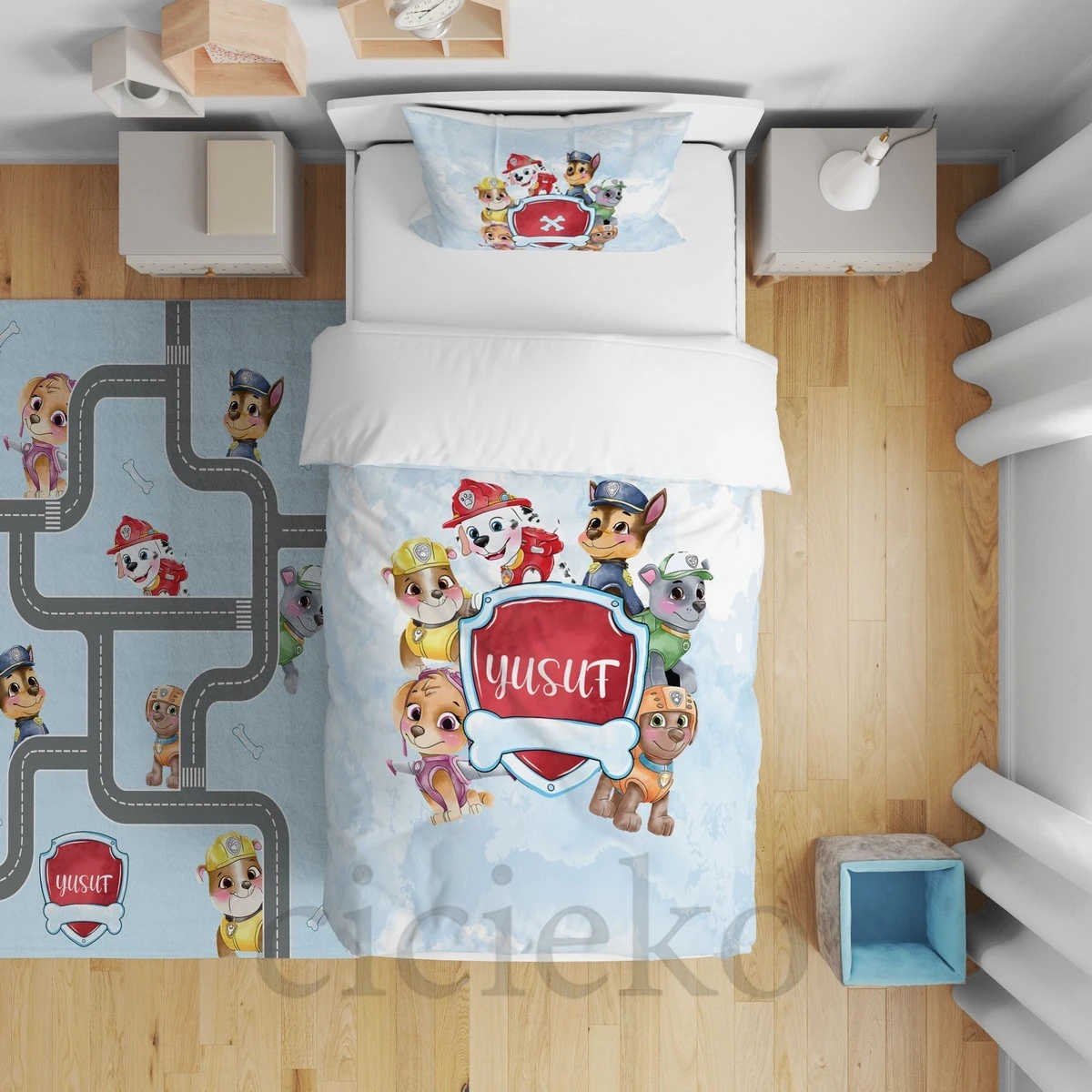 Paw Patrol Çocuk Odası Yatak Örtüsü
