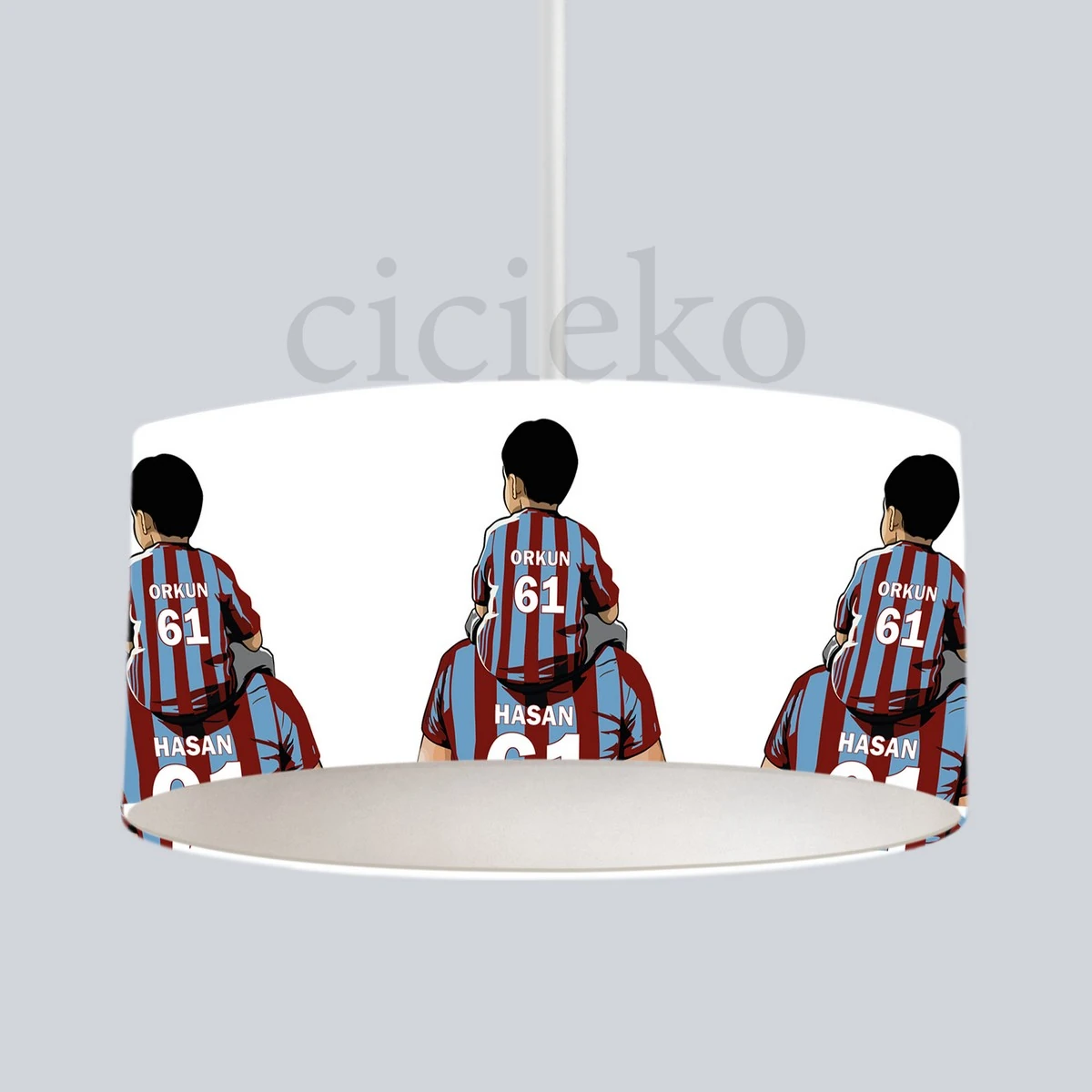 Trabzonspor Baba Oğul Taraftar 5'li Set Halı, Perde, Nevresim, Avize, Kırlent Kılıfı