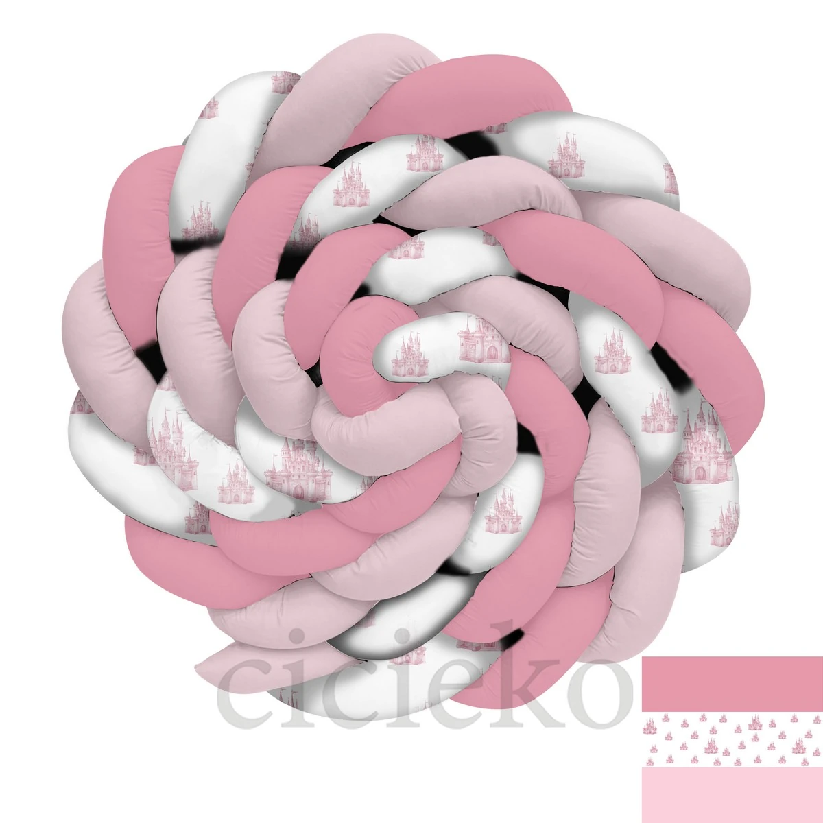 Koyu Pembe Prenses Şato Örgü Korumalık