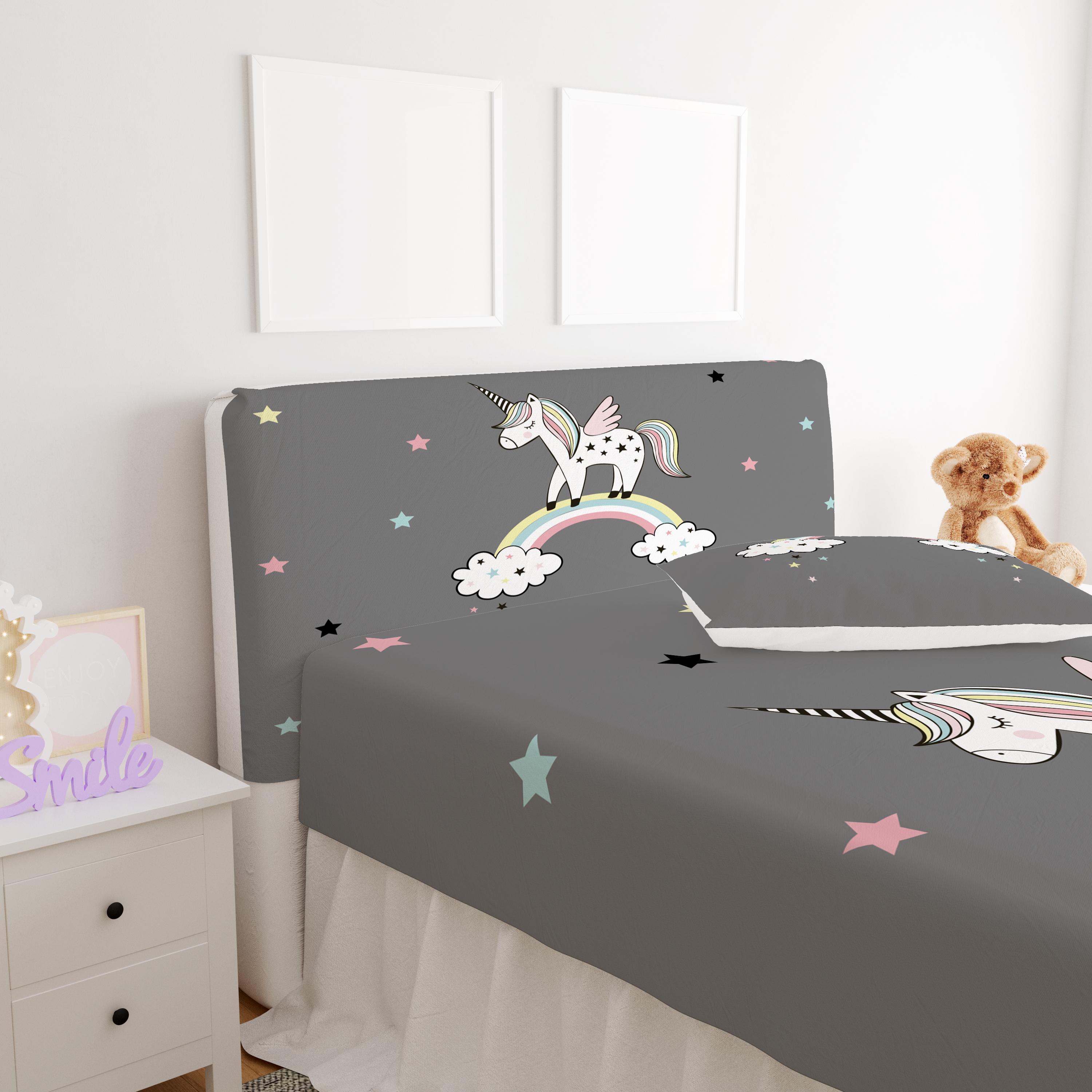 Unicorn Gökkuşağı Yıldızlar Başlık Kılıfı