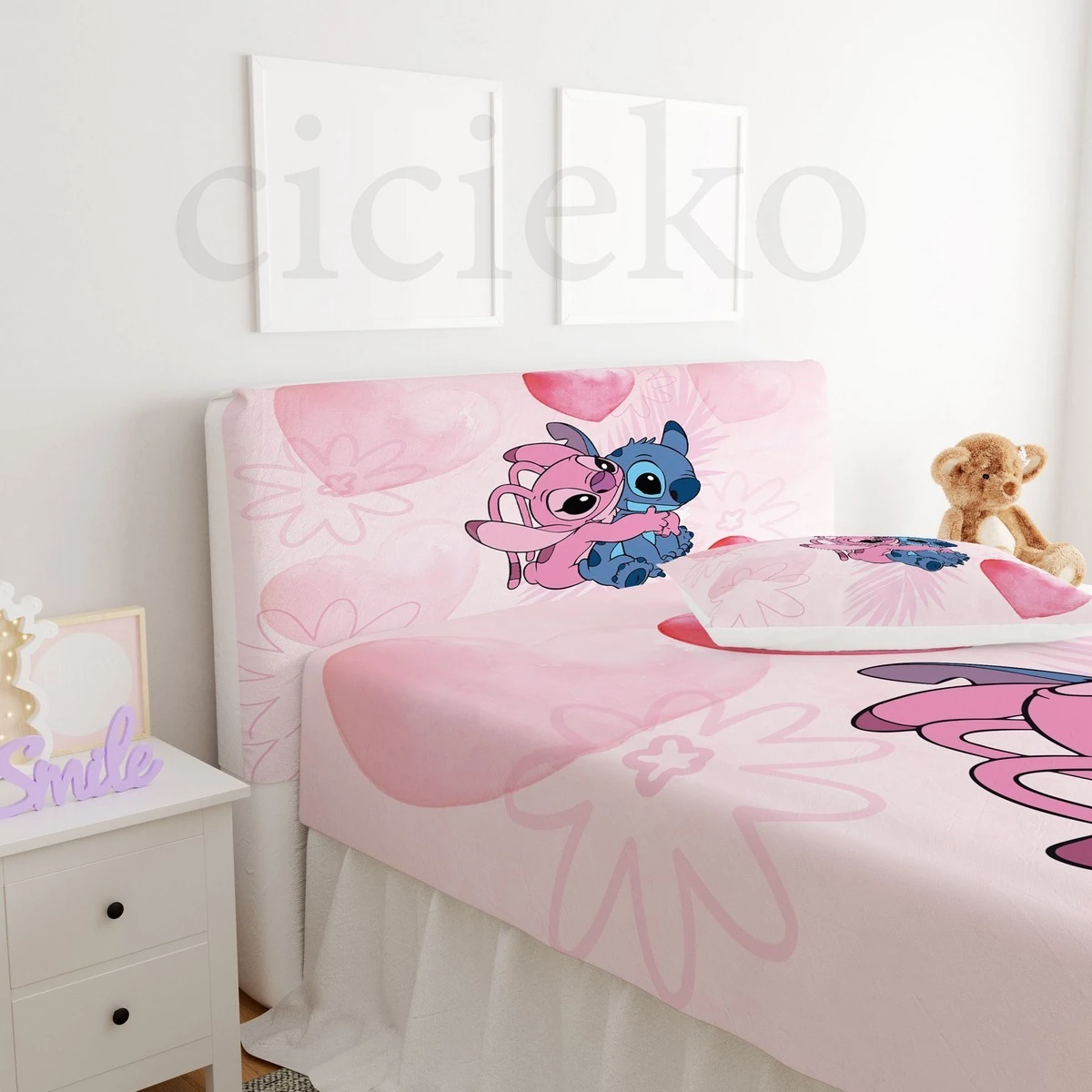 Pembe Stitch Başlık Kılıfı